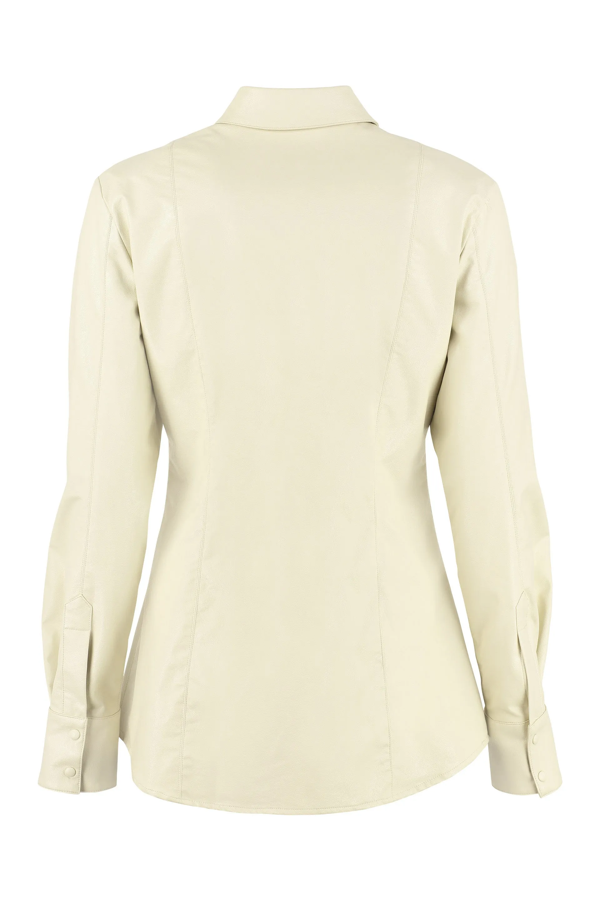 MSGM Faux Leather Buttoned Shirt