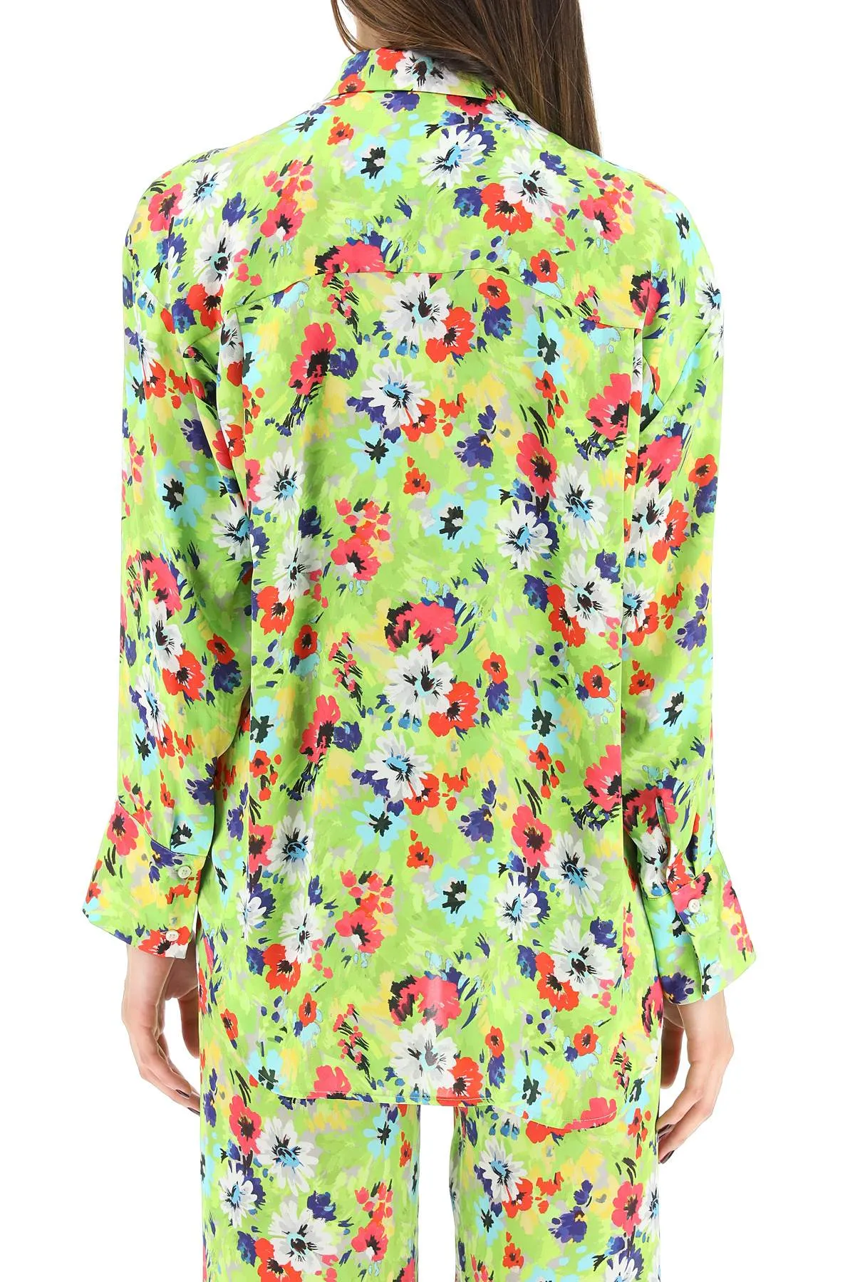 MSGM Floral Print Buttoned Shirt