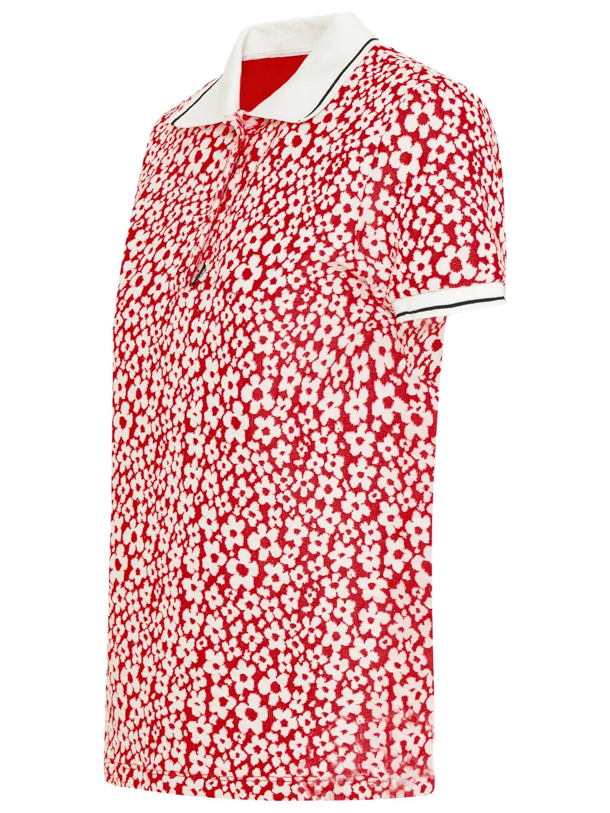 MSGM Floral Print Polo Shirt