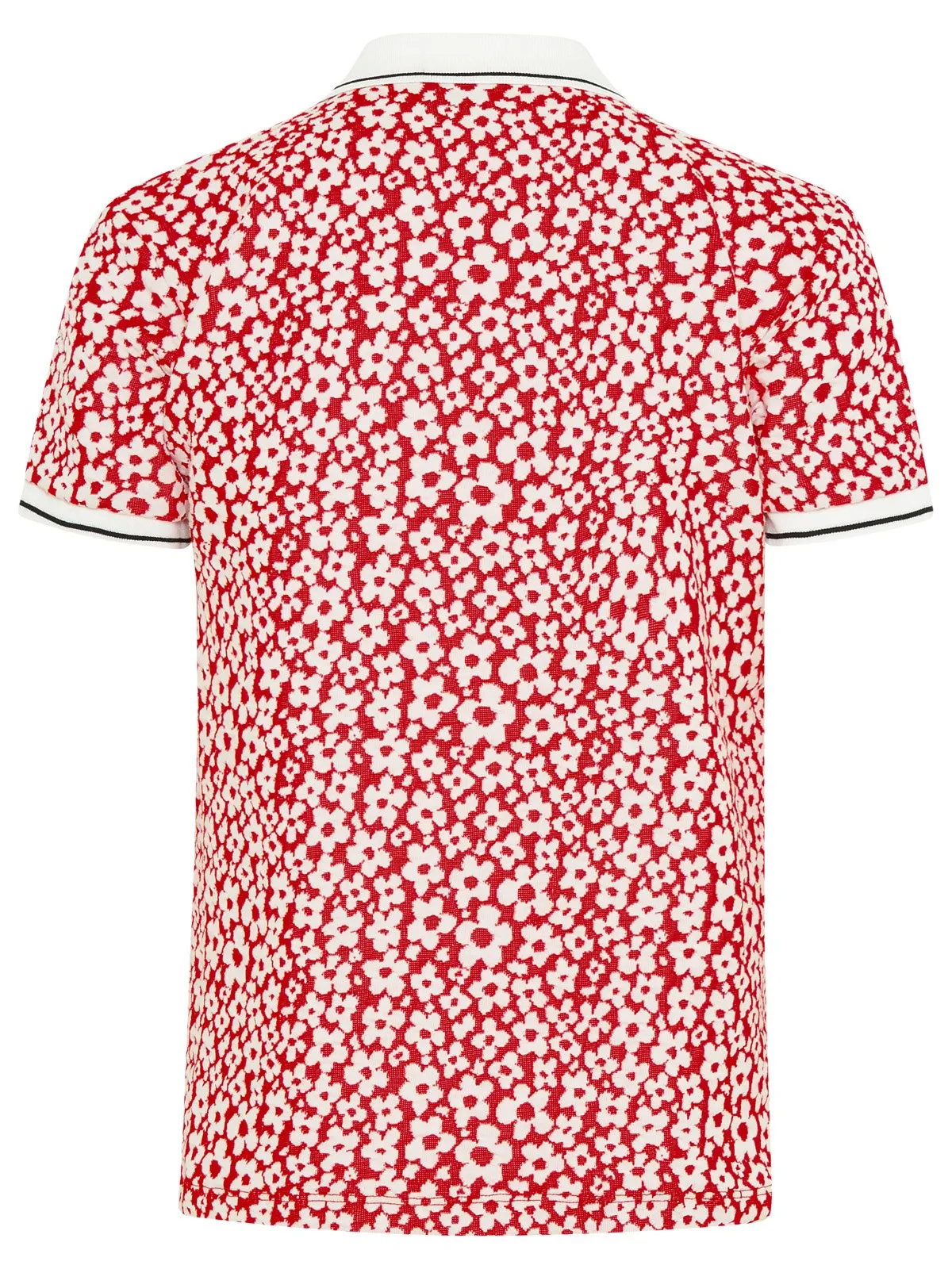 MSGM Floral Print Polo Shirt