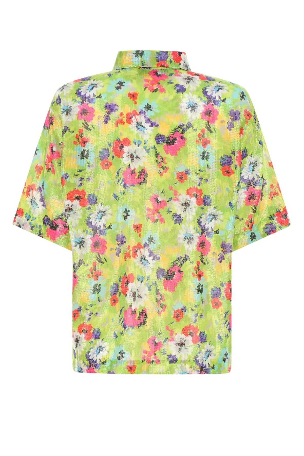 MSGM Floral Printed Polo Shirt