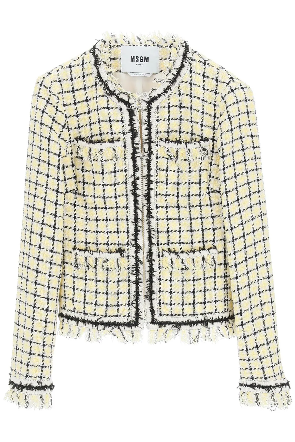 MSGM Frayed Long-Sleeved Jacket