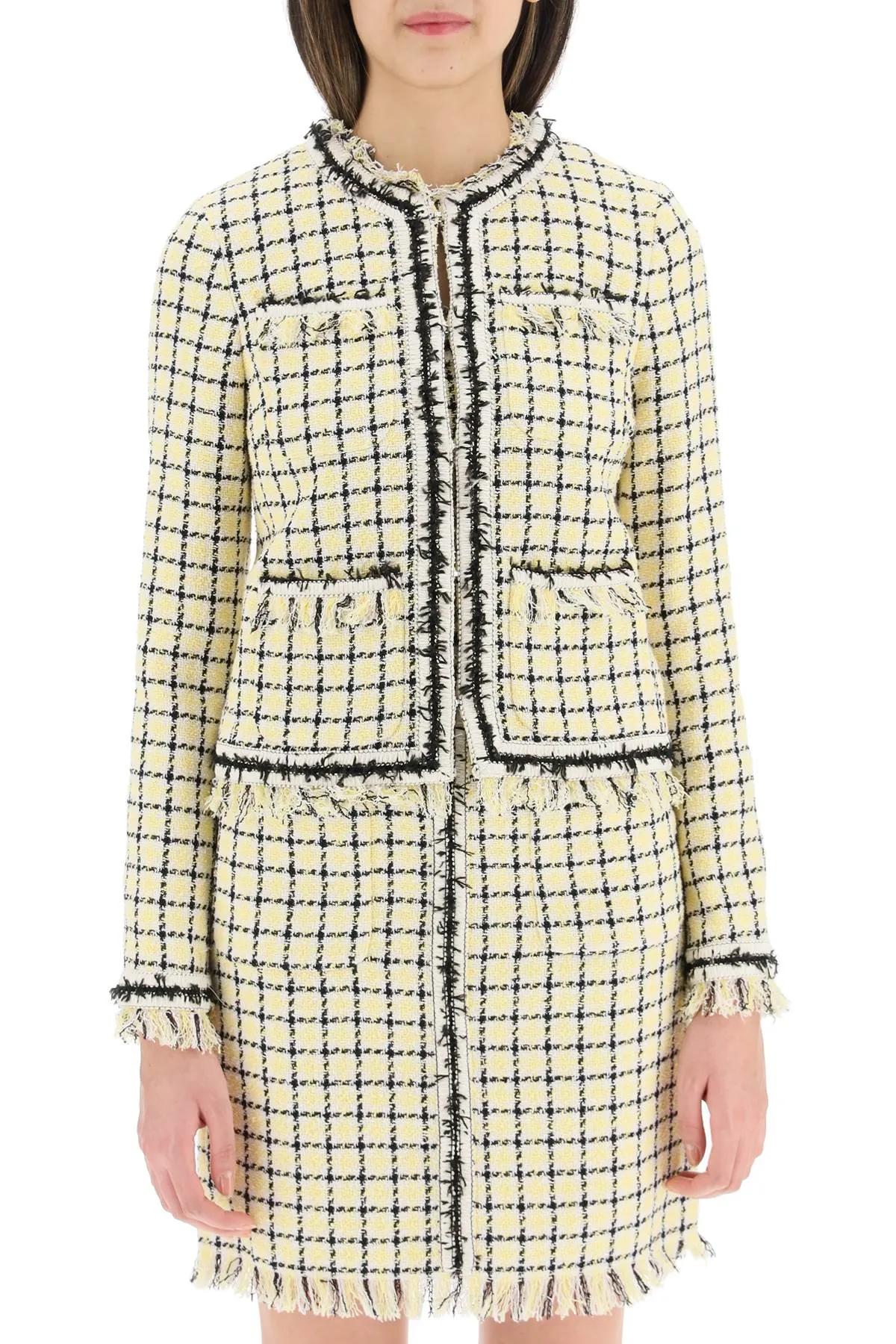 MSGM Frayed Long-Sleeved Jacket