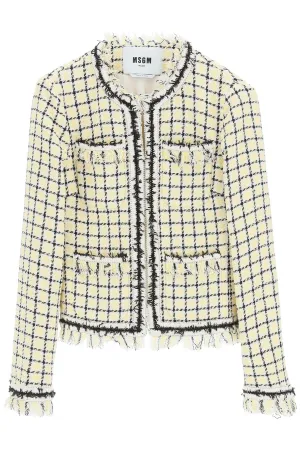 MSGM Frayed Long-Sleeved Jacket