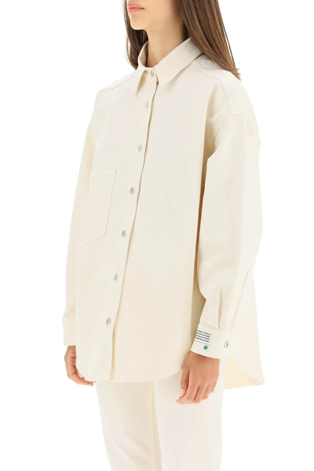MSGM Logo Printed Oversized Shirt