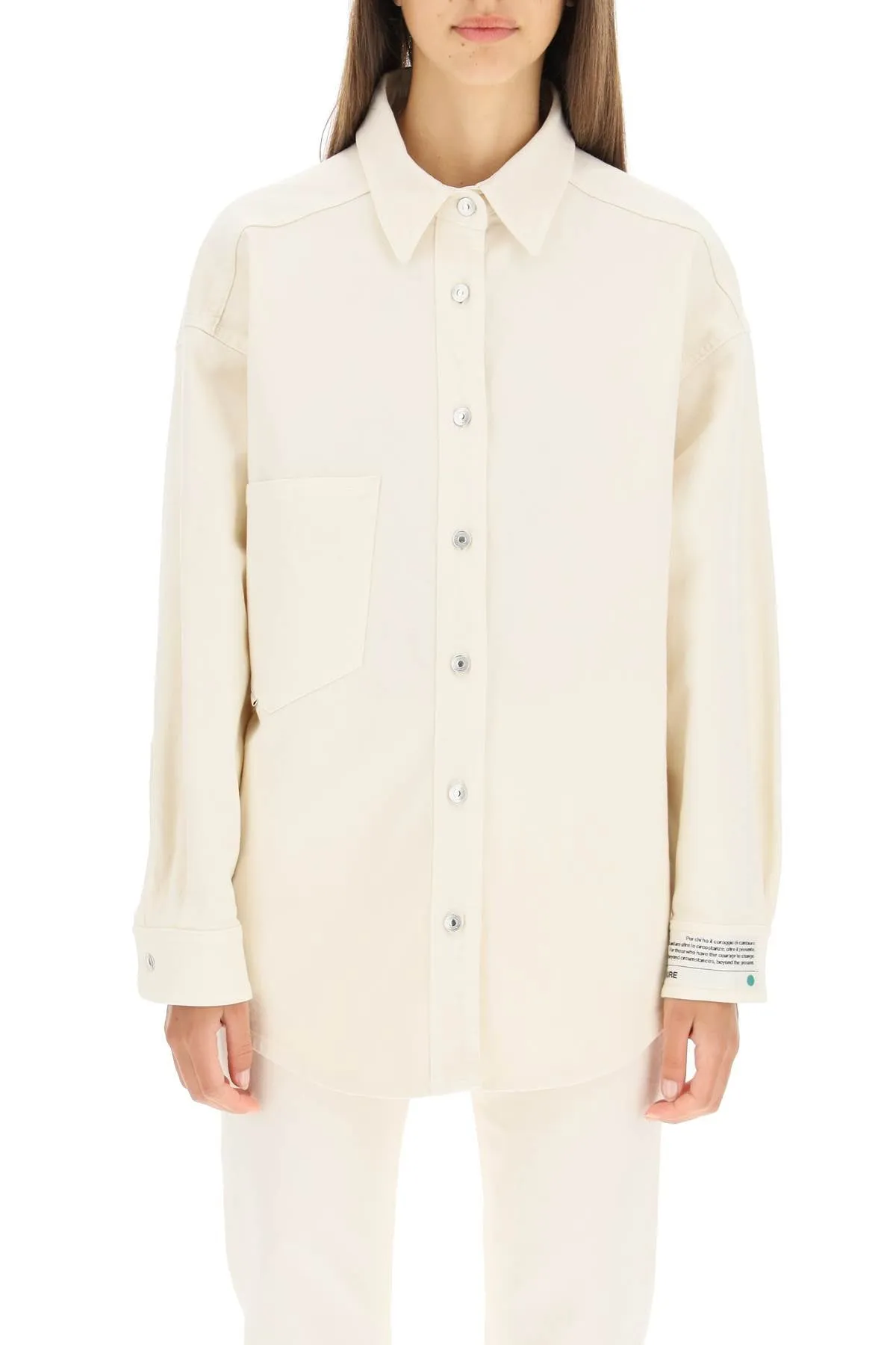 MSGM Logo Printed Oversized Shirt