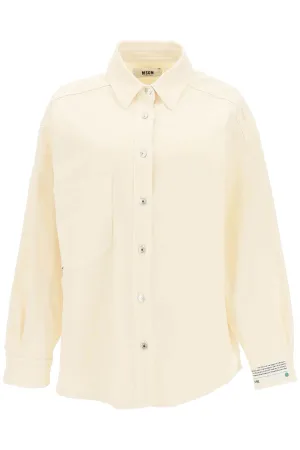 MSGM Logo Printed Oversized Shirt