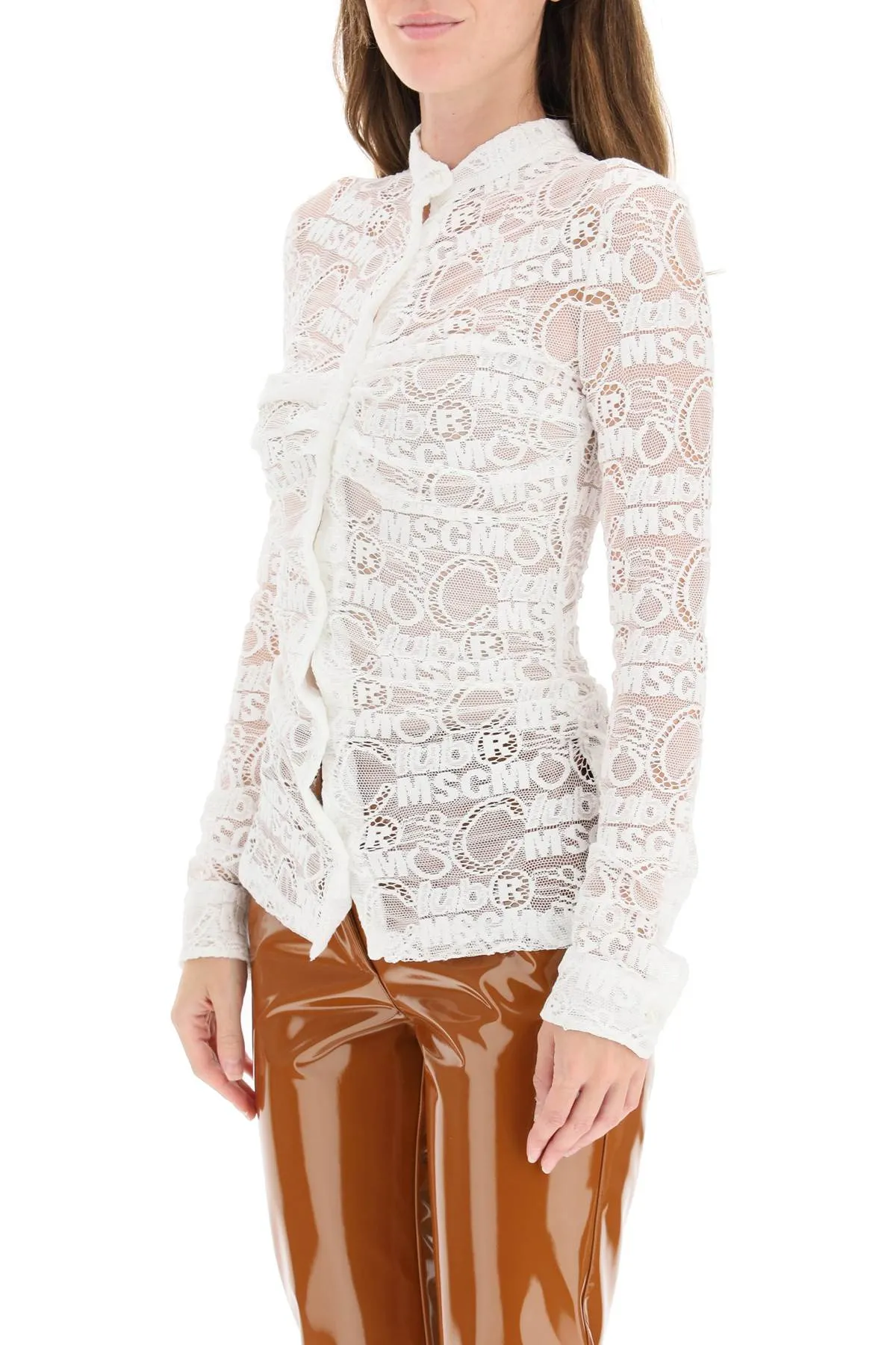 MSGM Monogram Lace Shirt