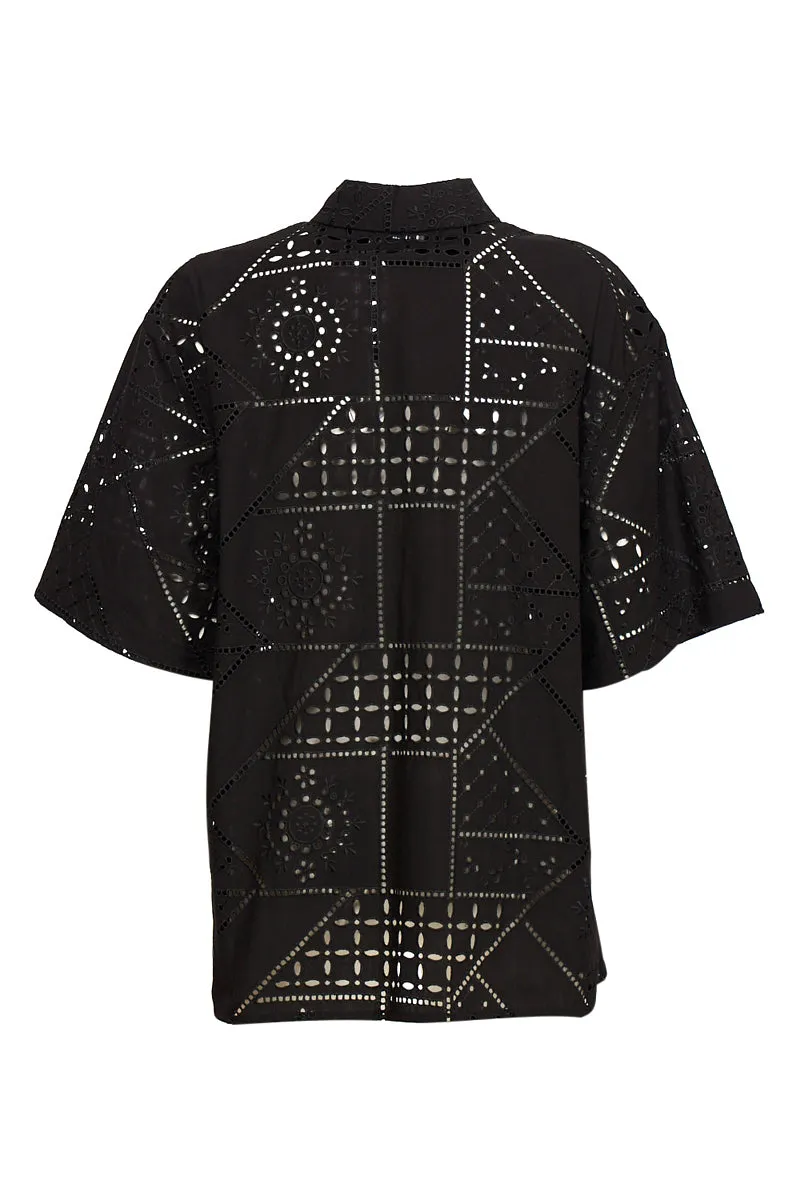 MSGM Perforated Short-Sleeved Shirt