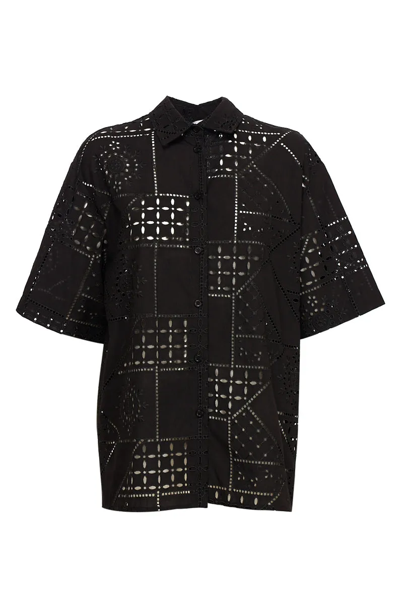 MSGM Perforated Short-Sleeved Shirt