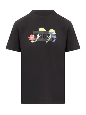 MSGM Printed Crewneck T-Shirt