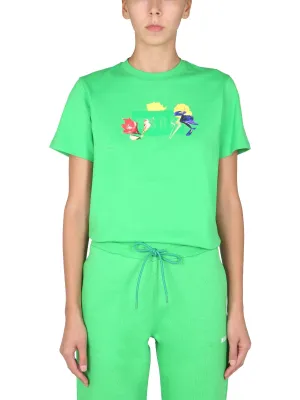 MSGM Printed Crewneck T-Shirt