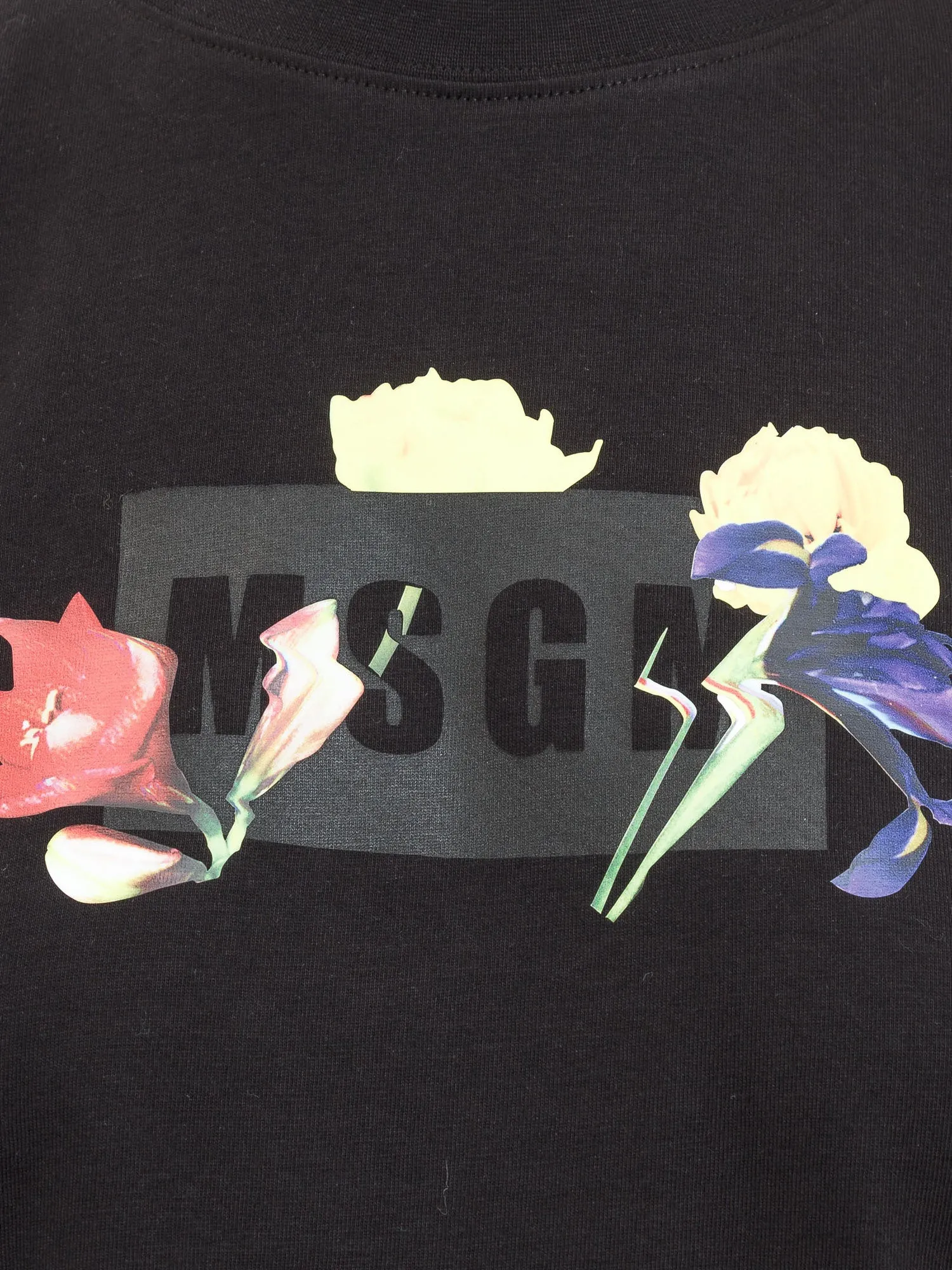 MSGM Printed Crewneck T-Shirt