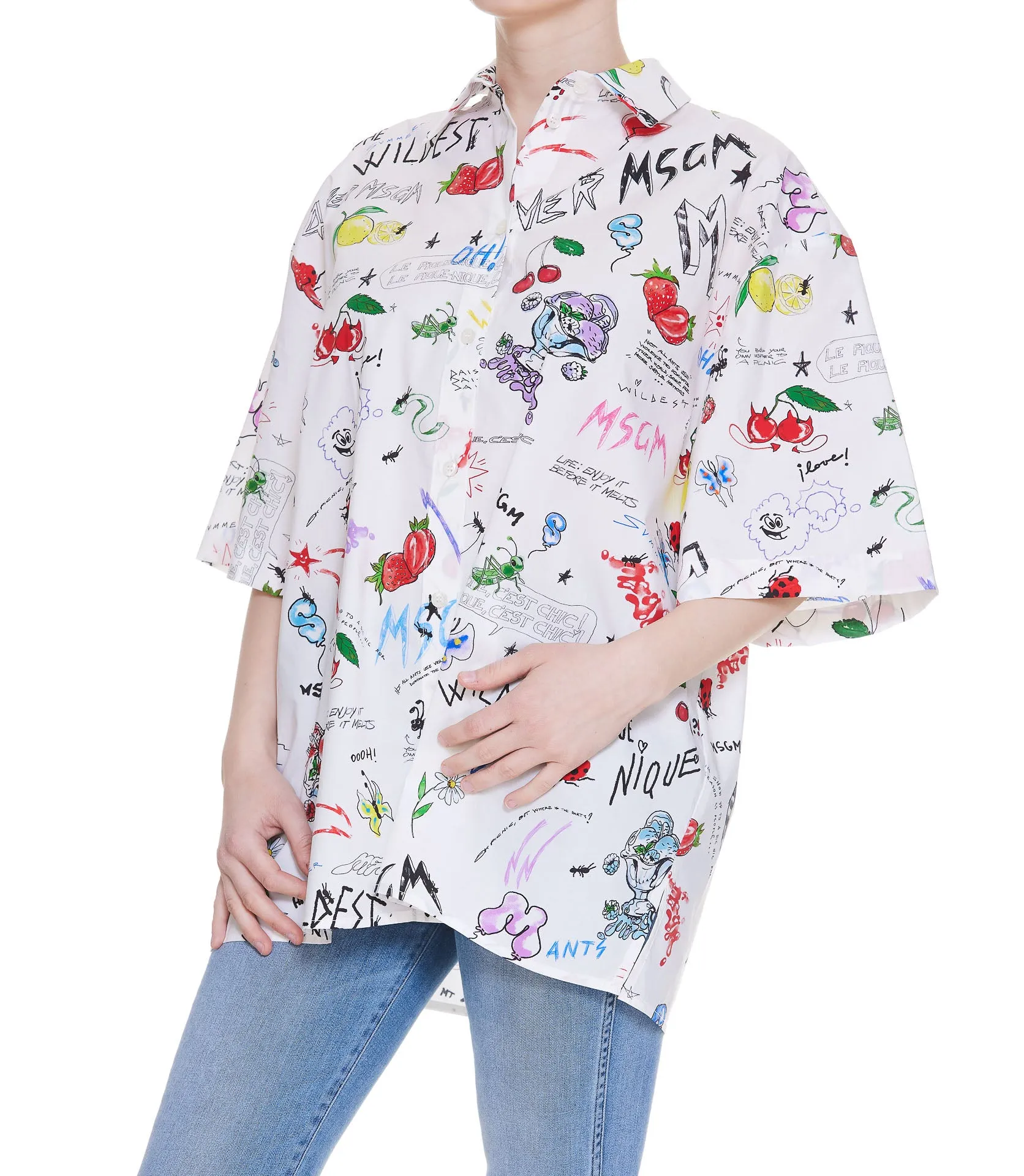 MSGM Printed Short-Sleeved Shirt