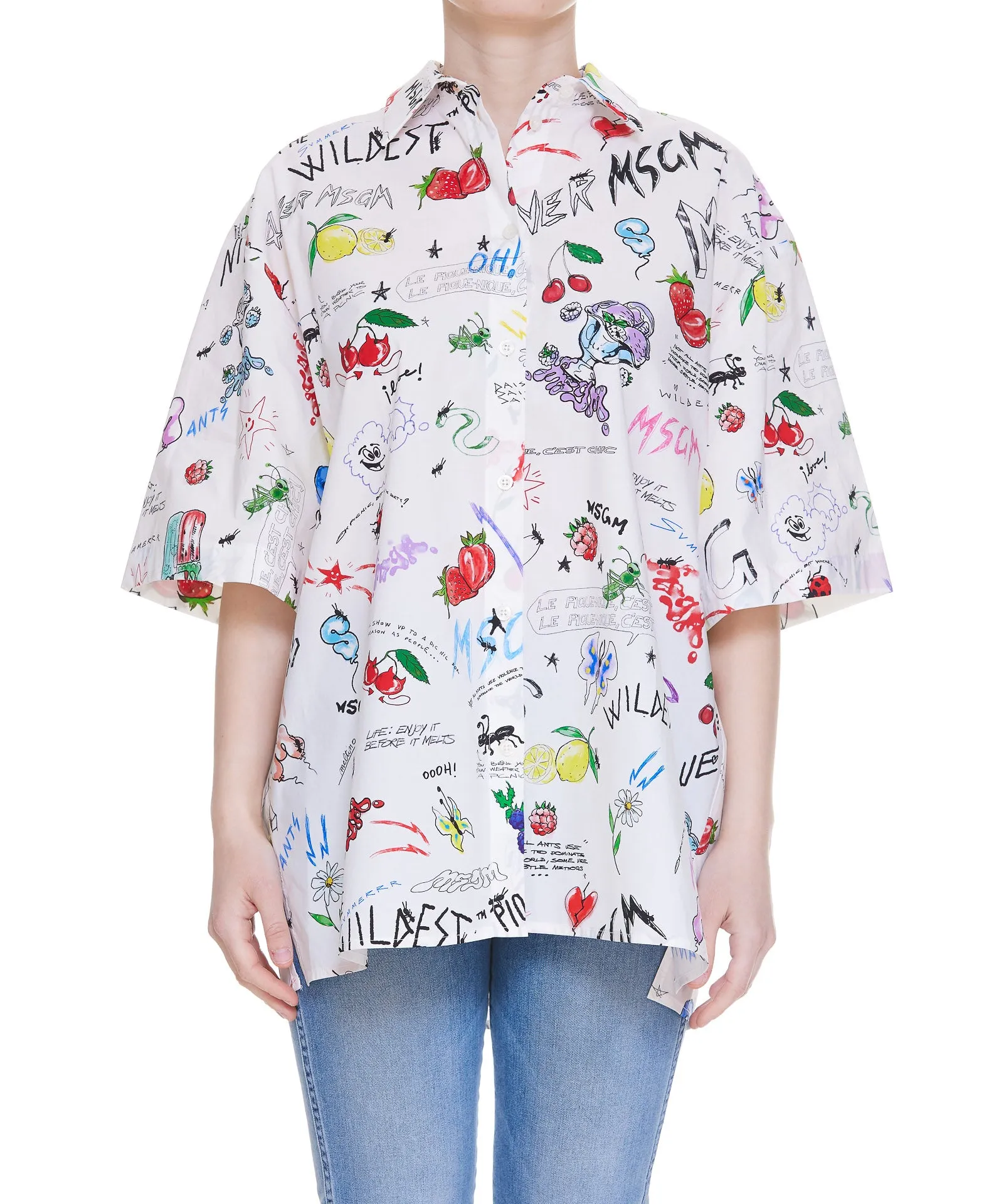 MSGM Printed Short-Sleeved Shirt