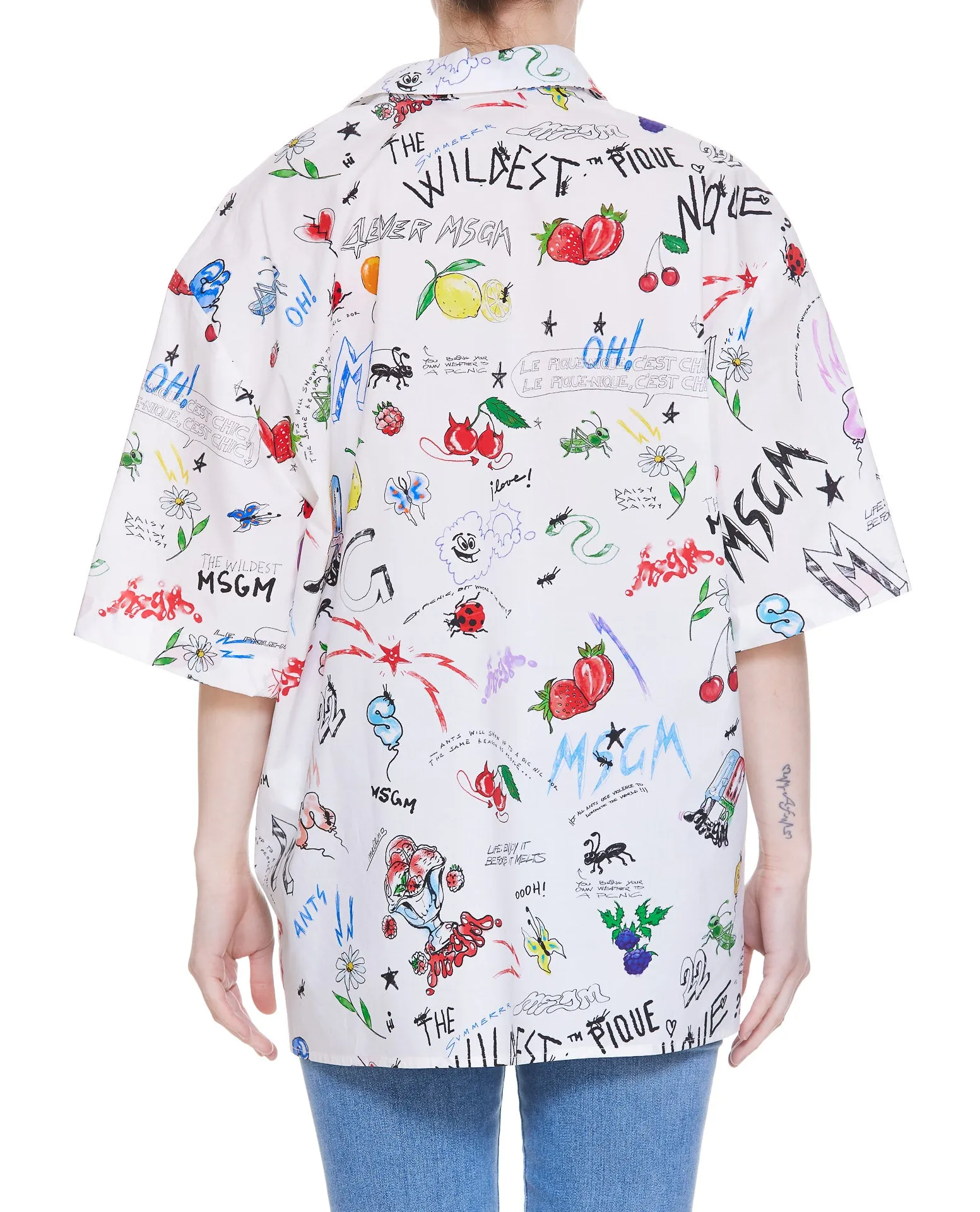 MSGM Printed Short-Sleeved Shirt