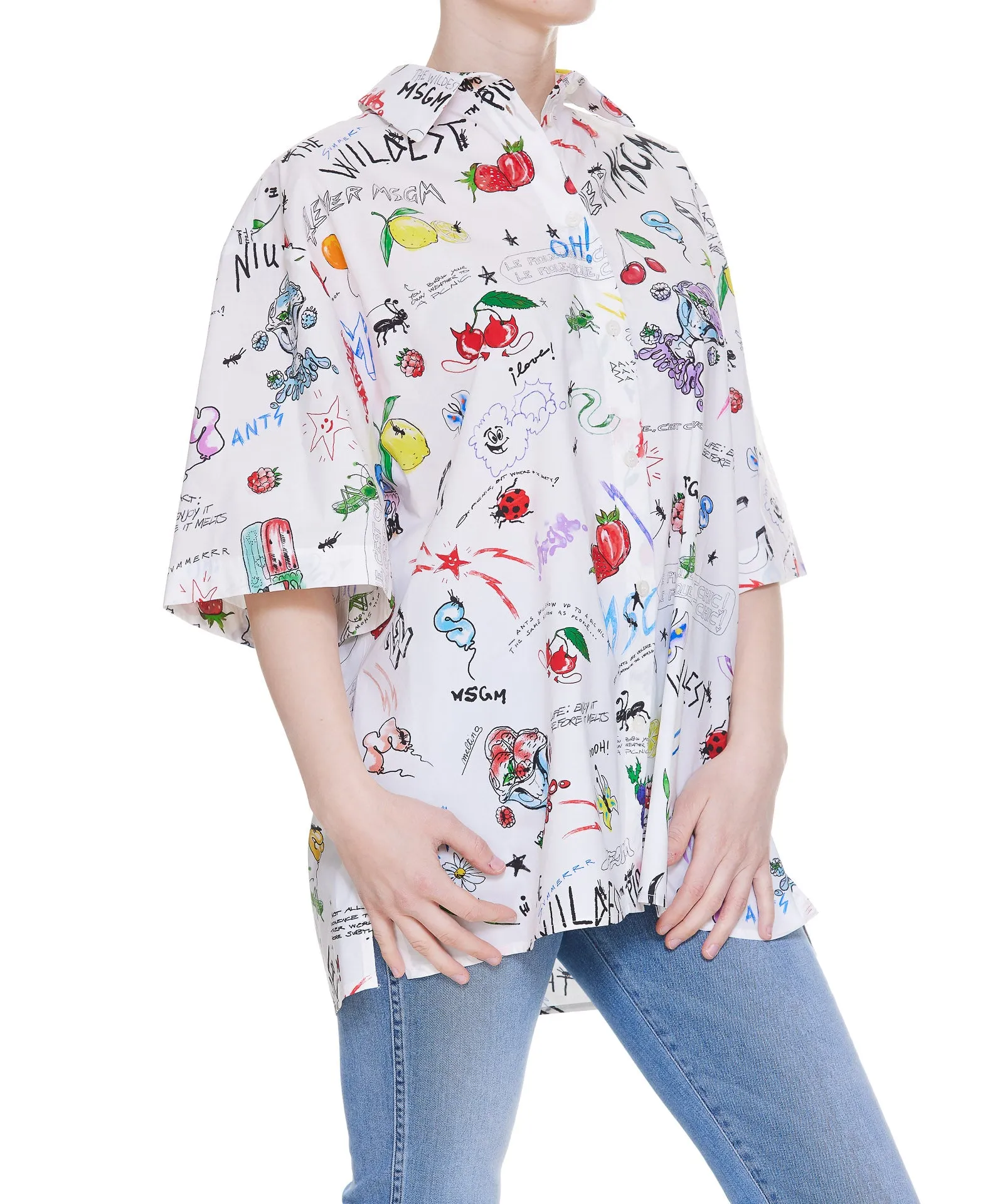 MSGM Printed Short-Sleeved Shirt