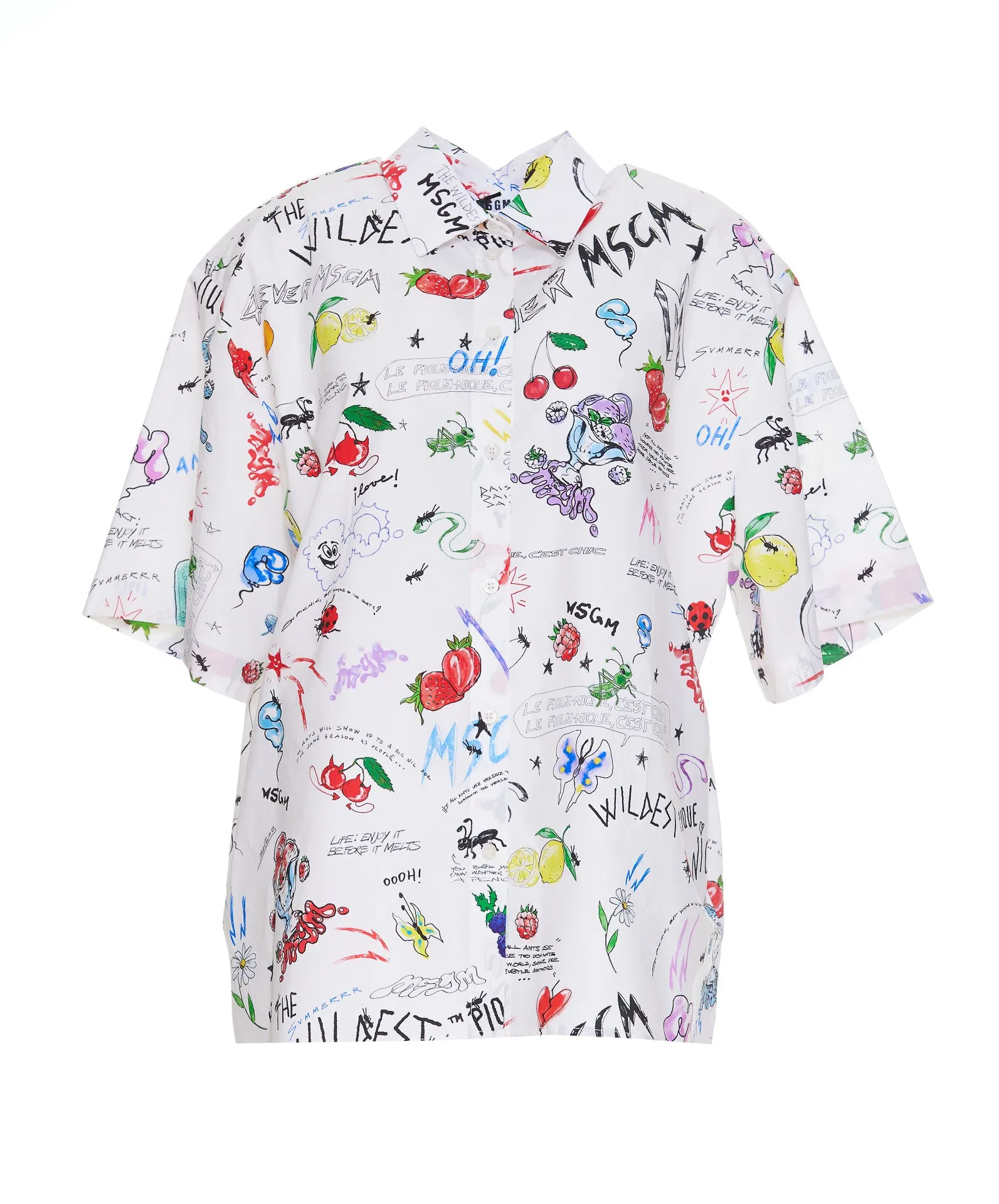 MSGM Printed Short-Sleeved Shirt