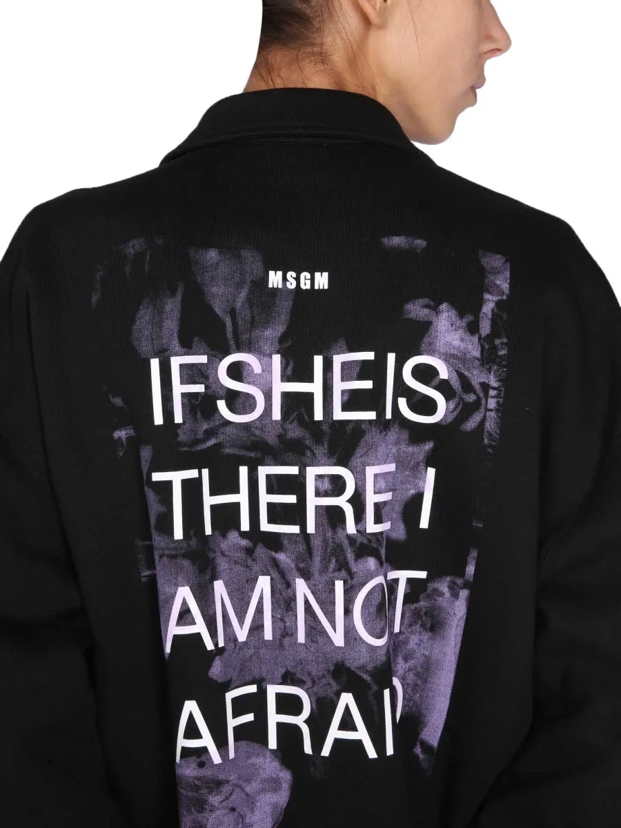 MSGM Rear Printed Buttoned Shirt