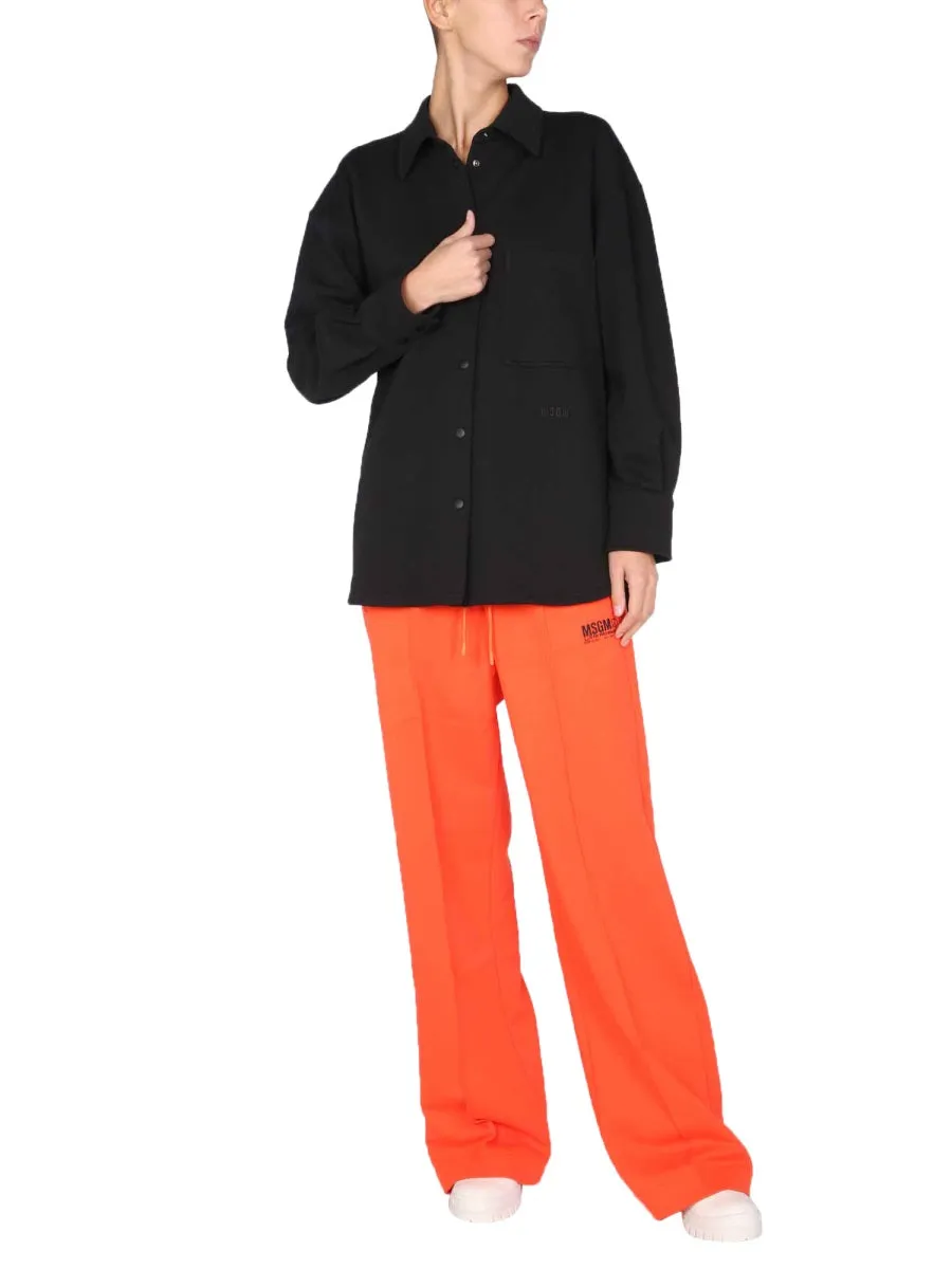 MSGM Rear Printed Buttoned Shirt