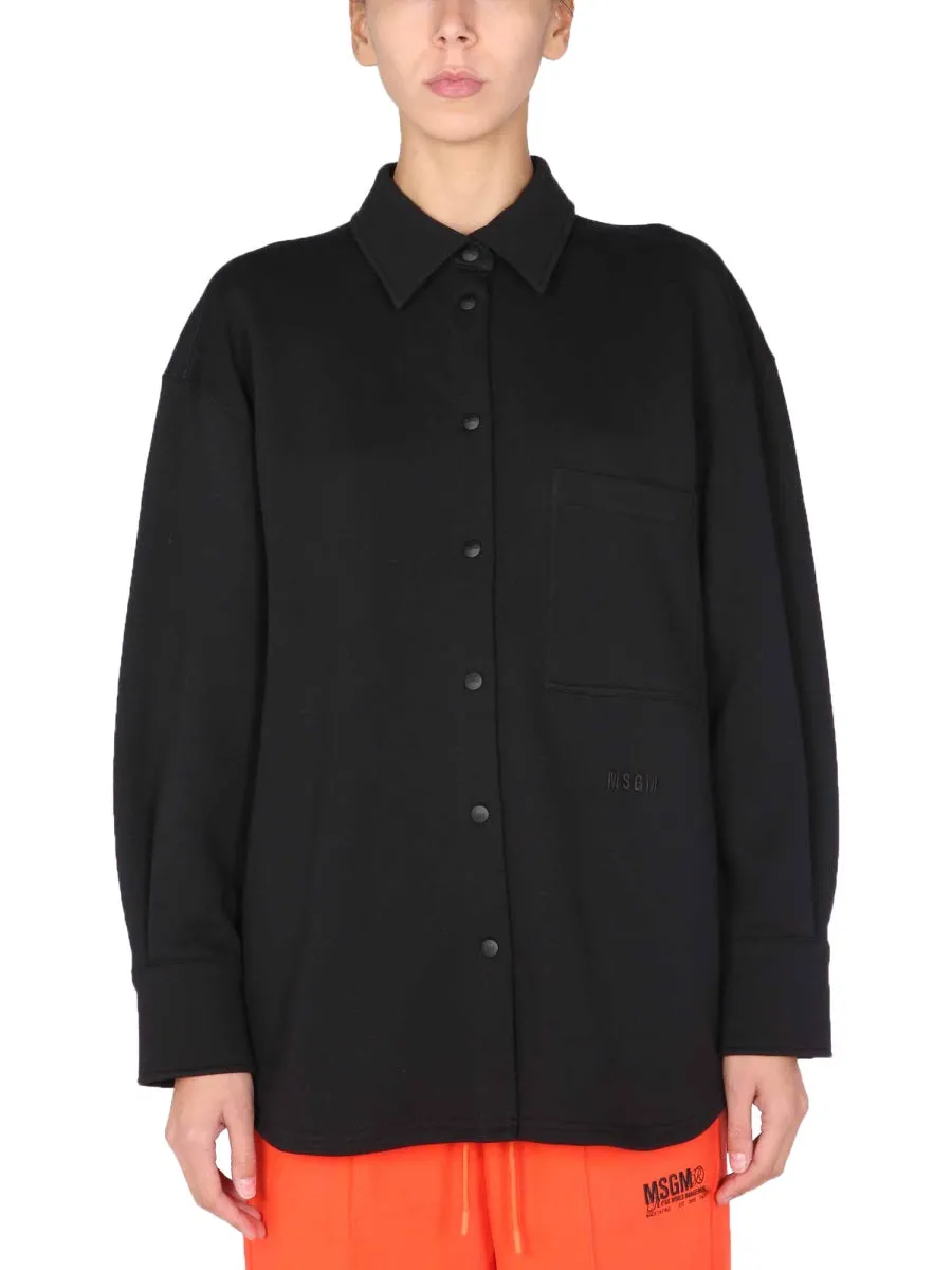 MSGM Rear Printed Buttoned Shirt