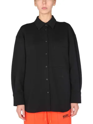 MSGM Rear Printed Buttoned Shirt