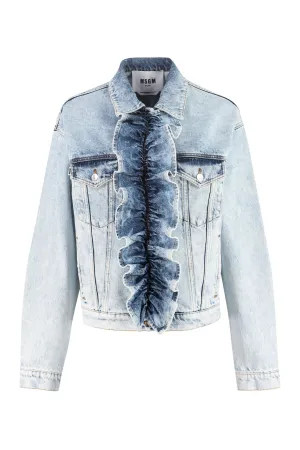 MSGM Ruffled Denim Jacket