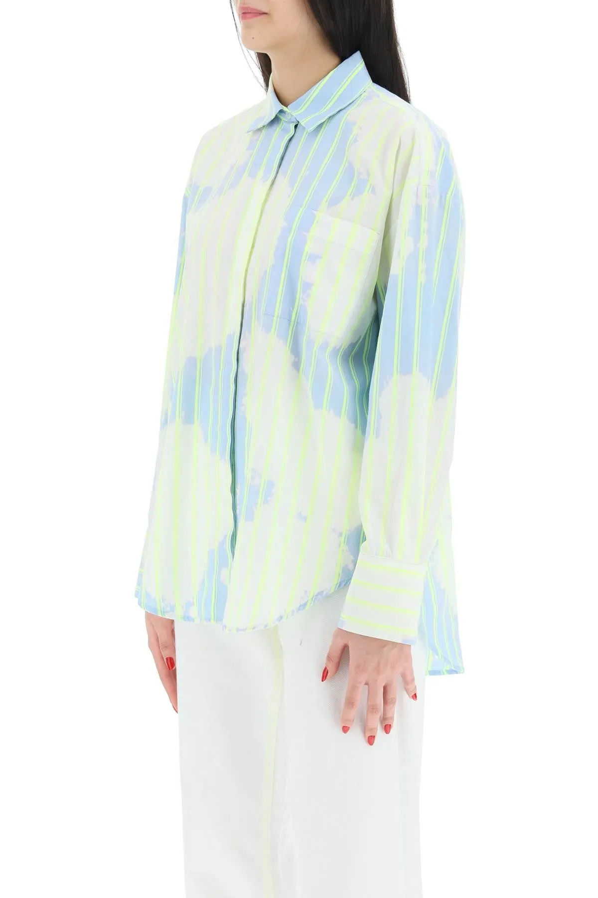 MSGM Striped Long-Sleeved Shirt