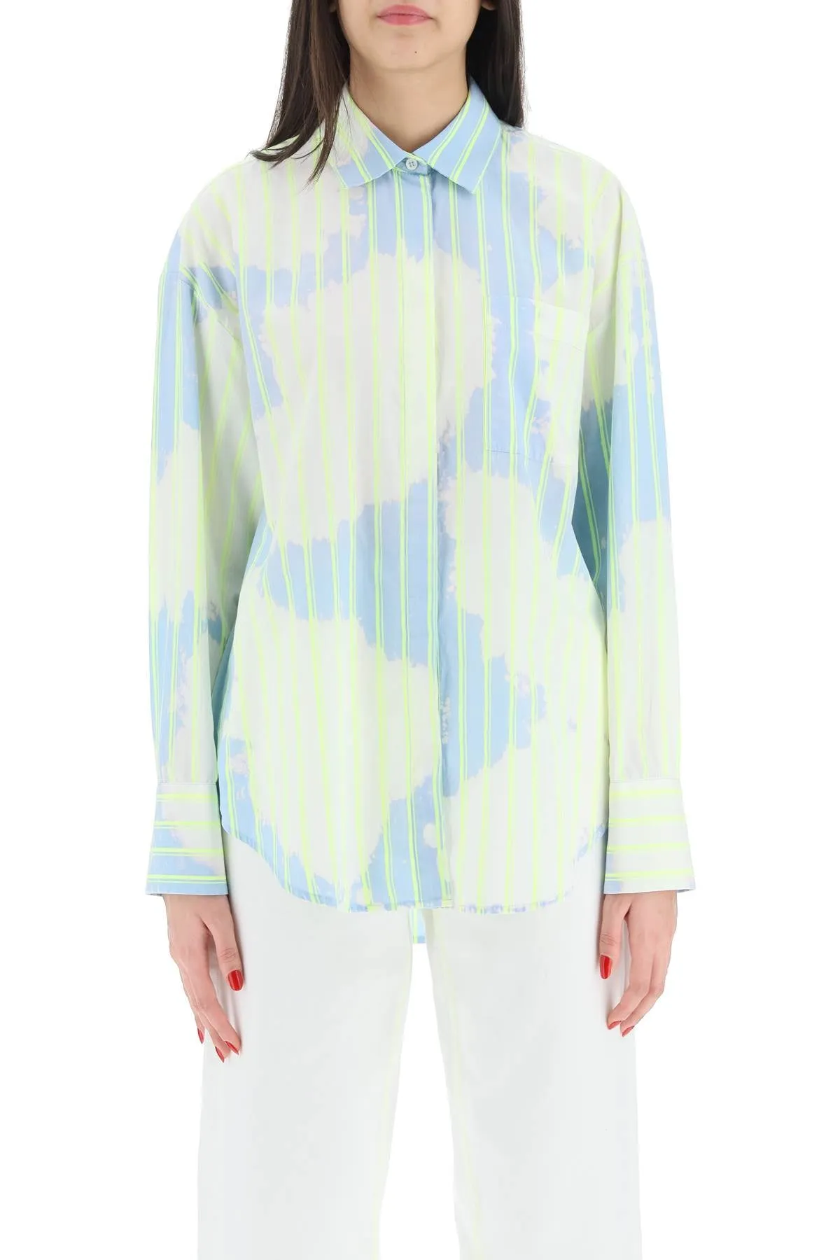 MSGM Striped Long-Sleeved Shirt