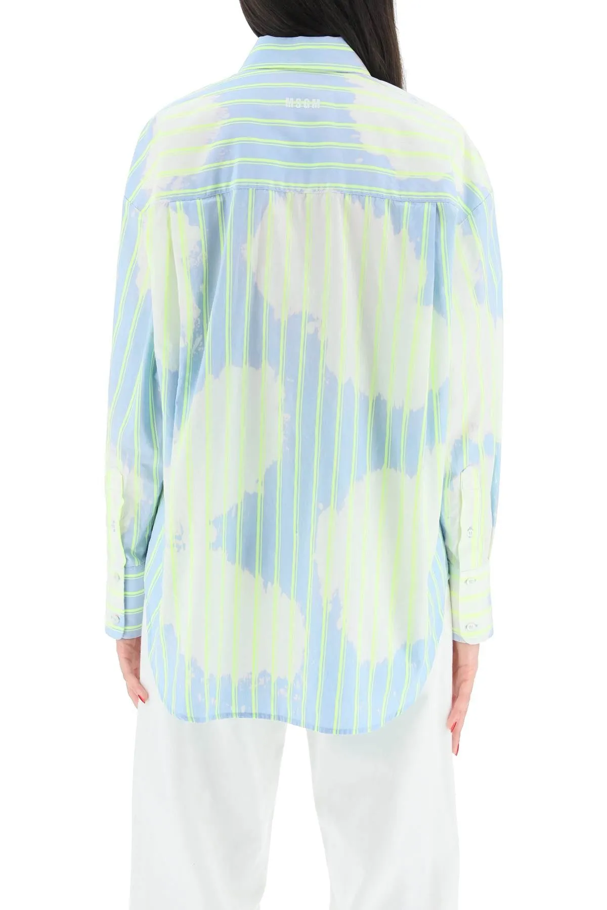 MSGM Striped Long-Sleeved Shirt
