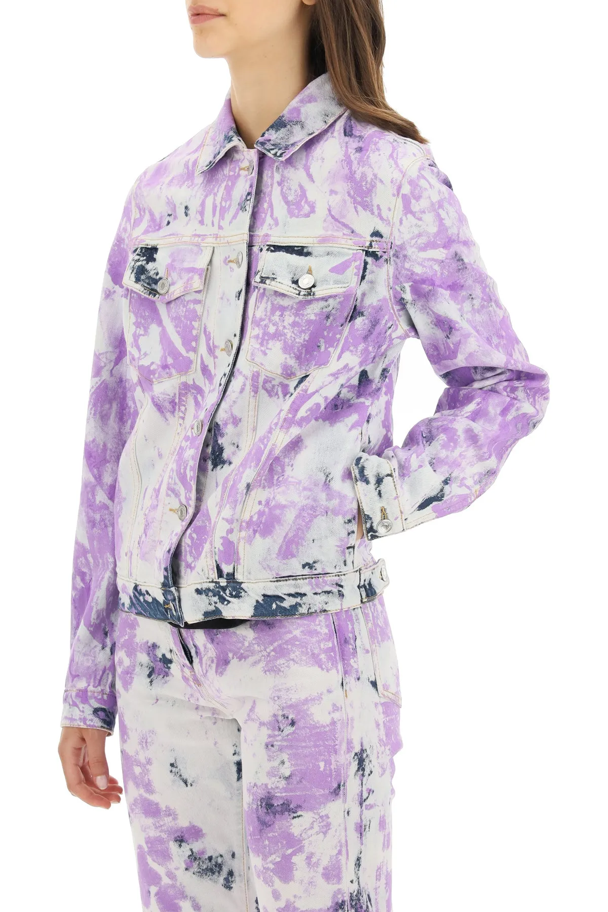 MSGM Tie-Dyed Denim Jacket