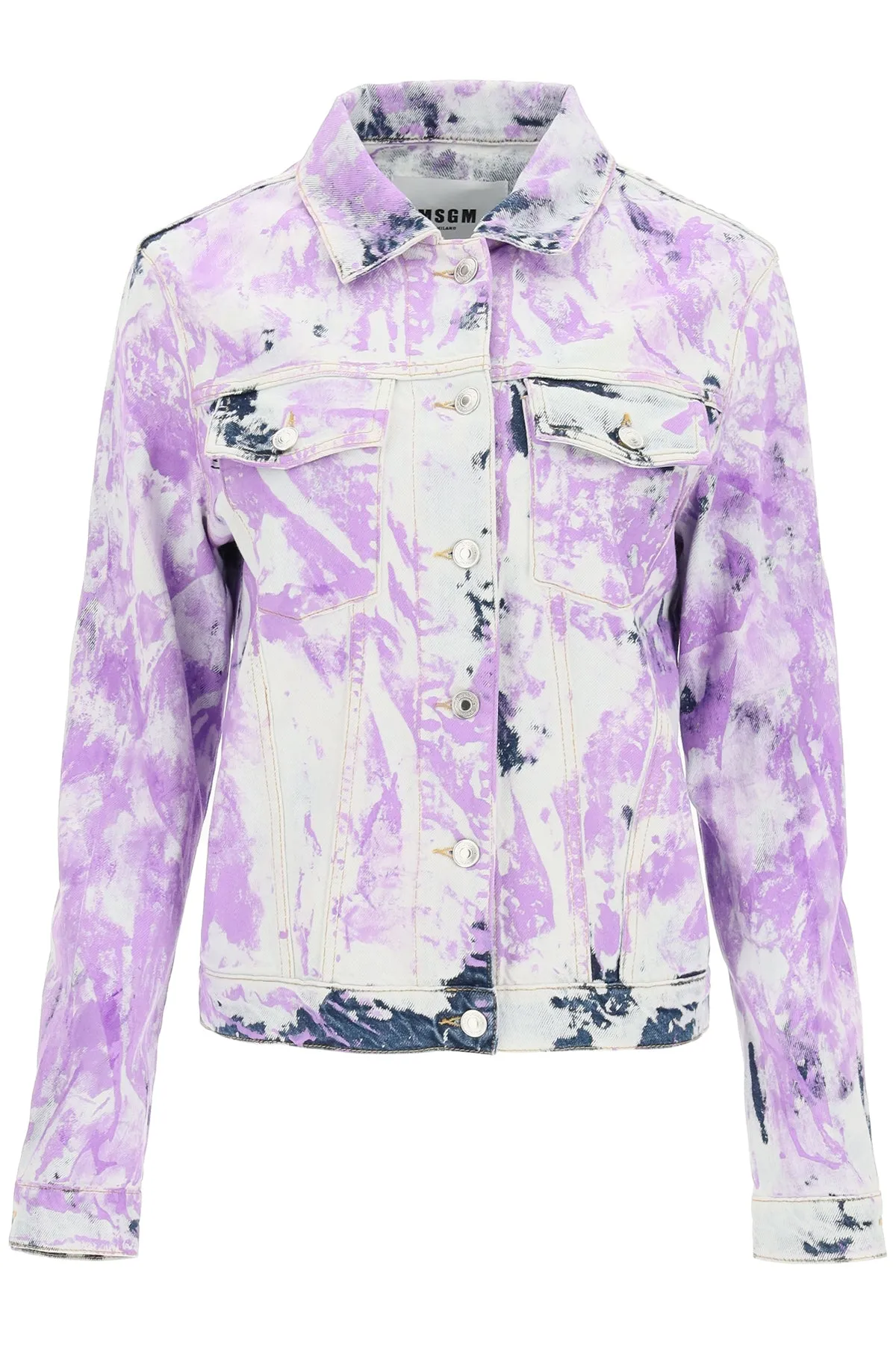 MSGM Tie-Dyed Denim Jacket