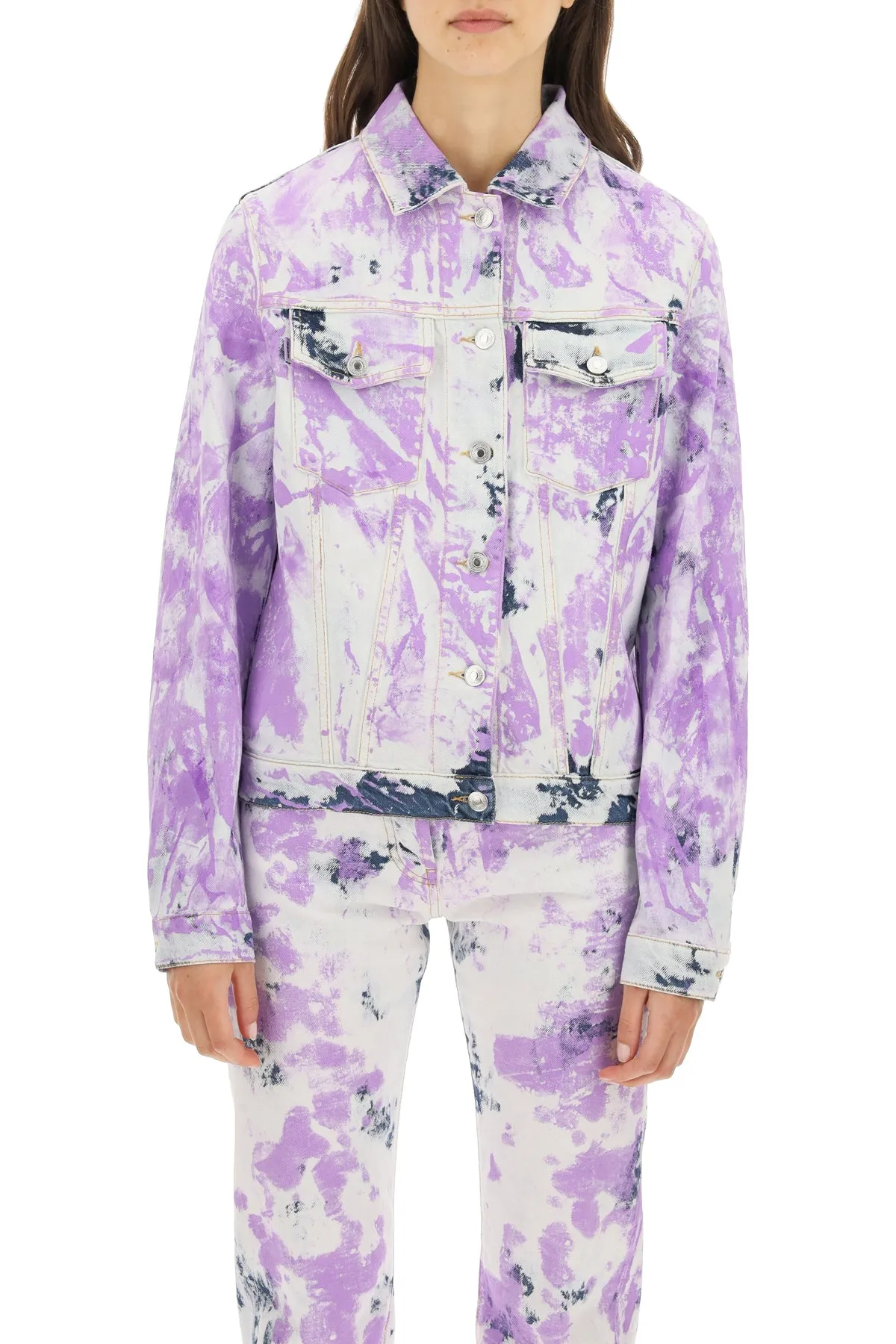 MSGM Tie-Dyed Denim Jacket