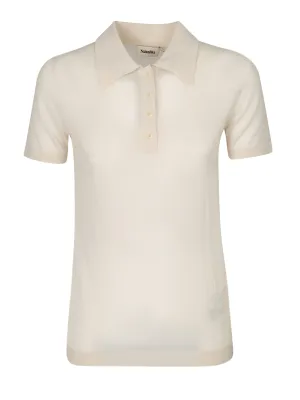 Nanushka Buttoned Knitted Polo Shirt