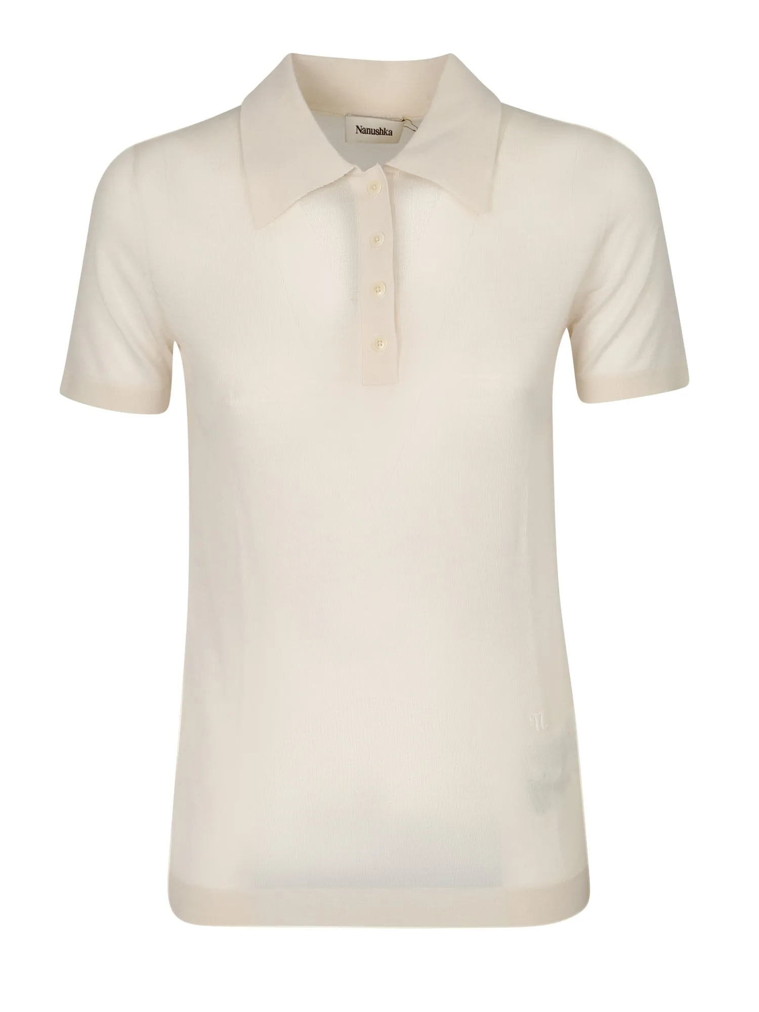 Nanushka Buttoned Knitted Polo Shirt