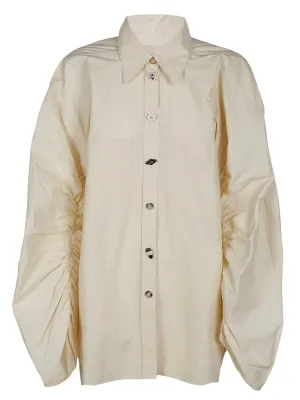 Nanushka Pleated Sleeve Oversized Shirt