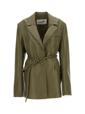 Nanushka Single-Breasted Belted Jacket
