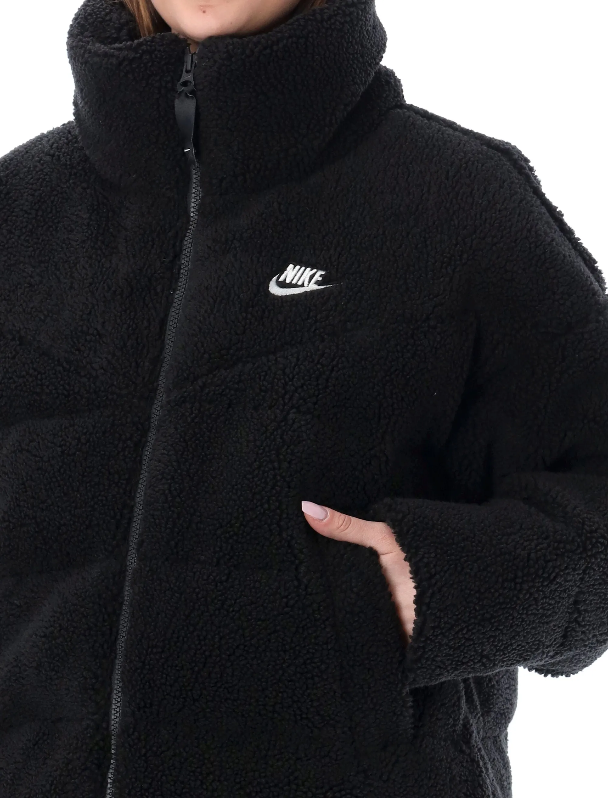 Nike Logo Embroidered Zip-Up Jacket