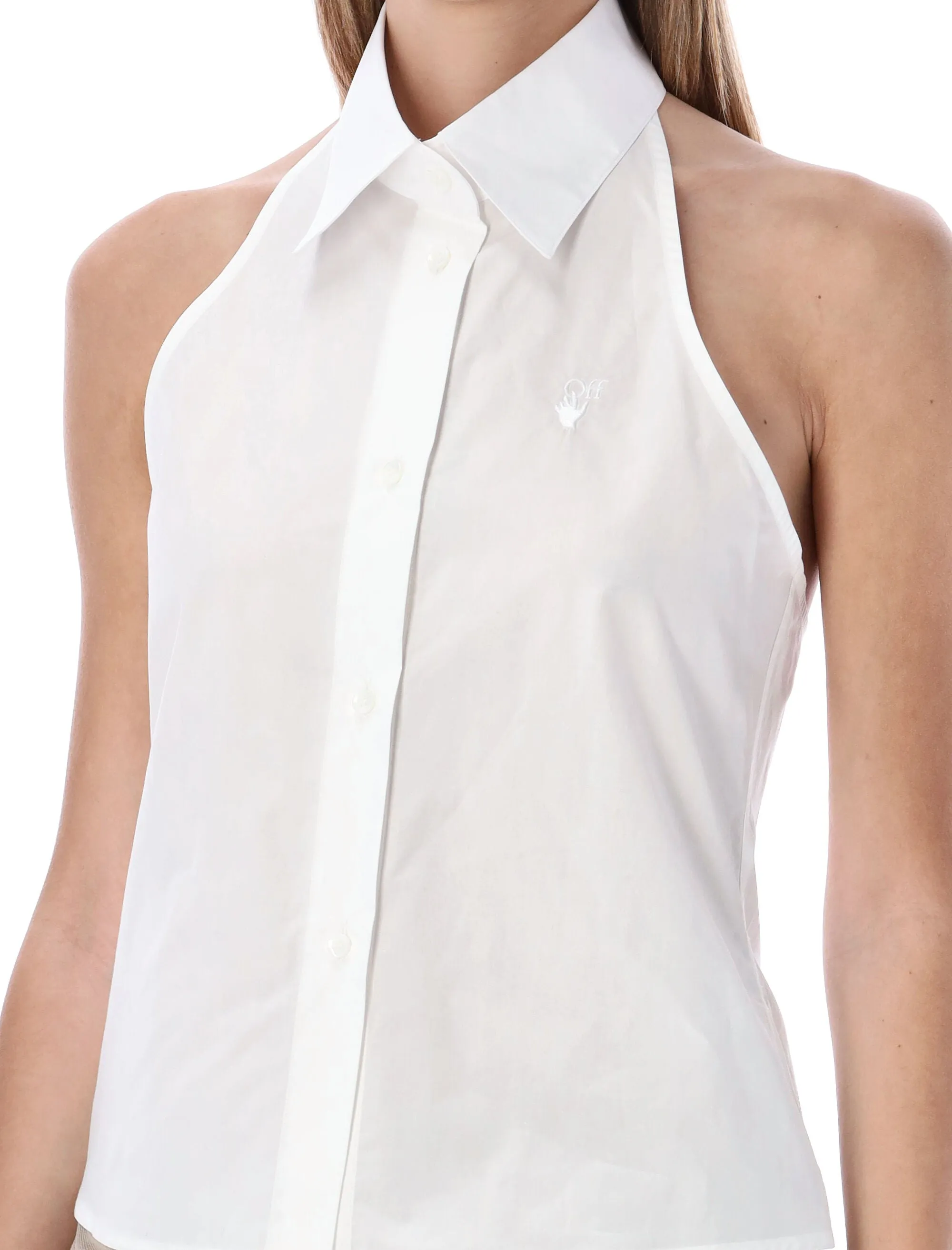 Off-White Buttoned Sleeveless Shirt