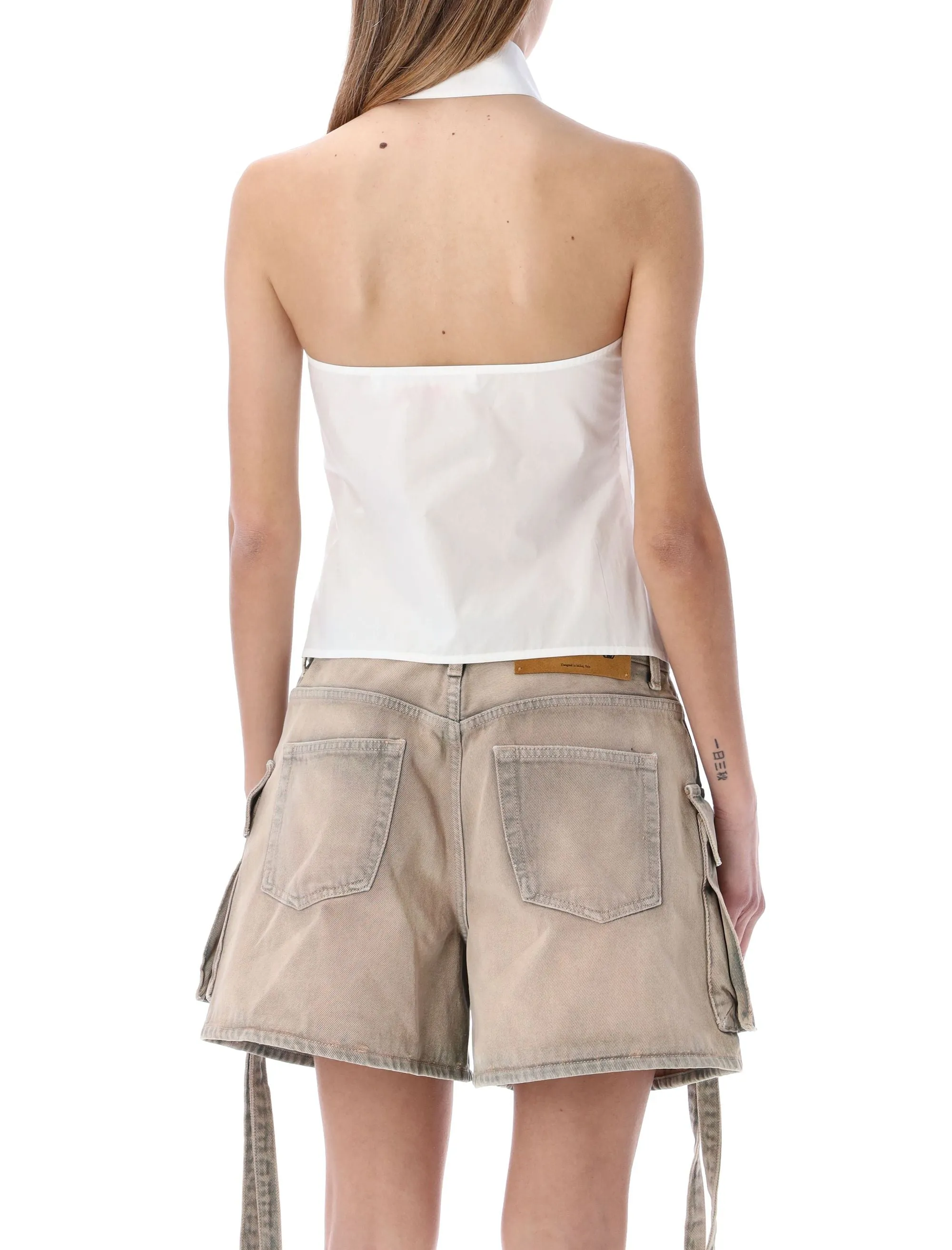 Off-White Buttoned Sleeveless Shirt