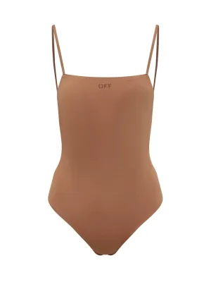 Off-White Logo Printed Sleeveless Swimsuit