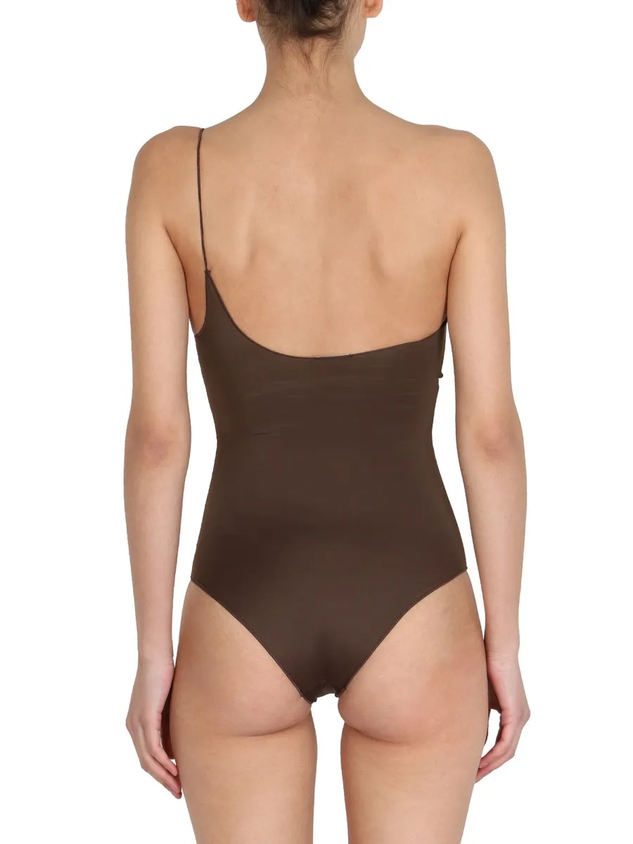 Osree One-Shoulder Scoop-Neck Swimsuit