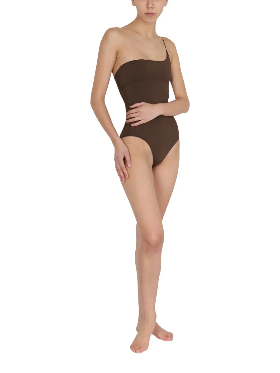 Osree One-Shoulder Scoop-Neck Swimsuit