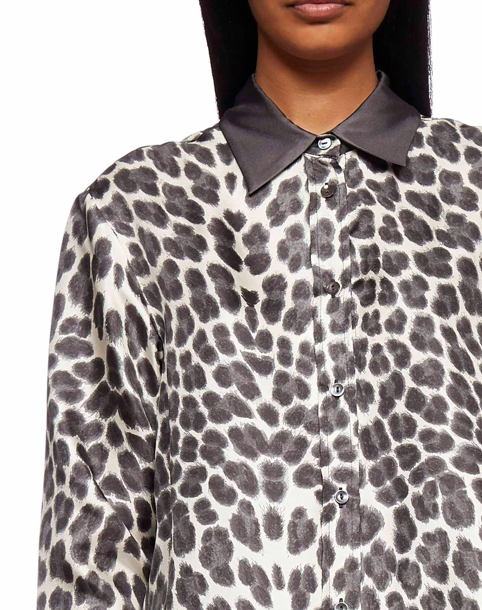 P.A.R.O.S.H. Leopard Printed Satin Shirt