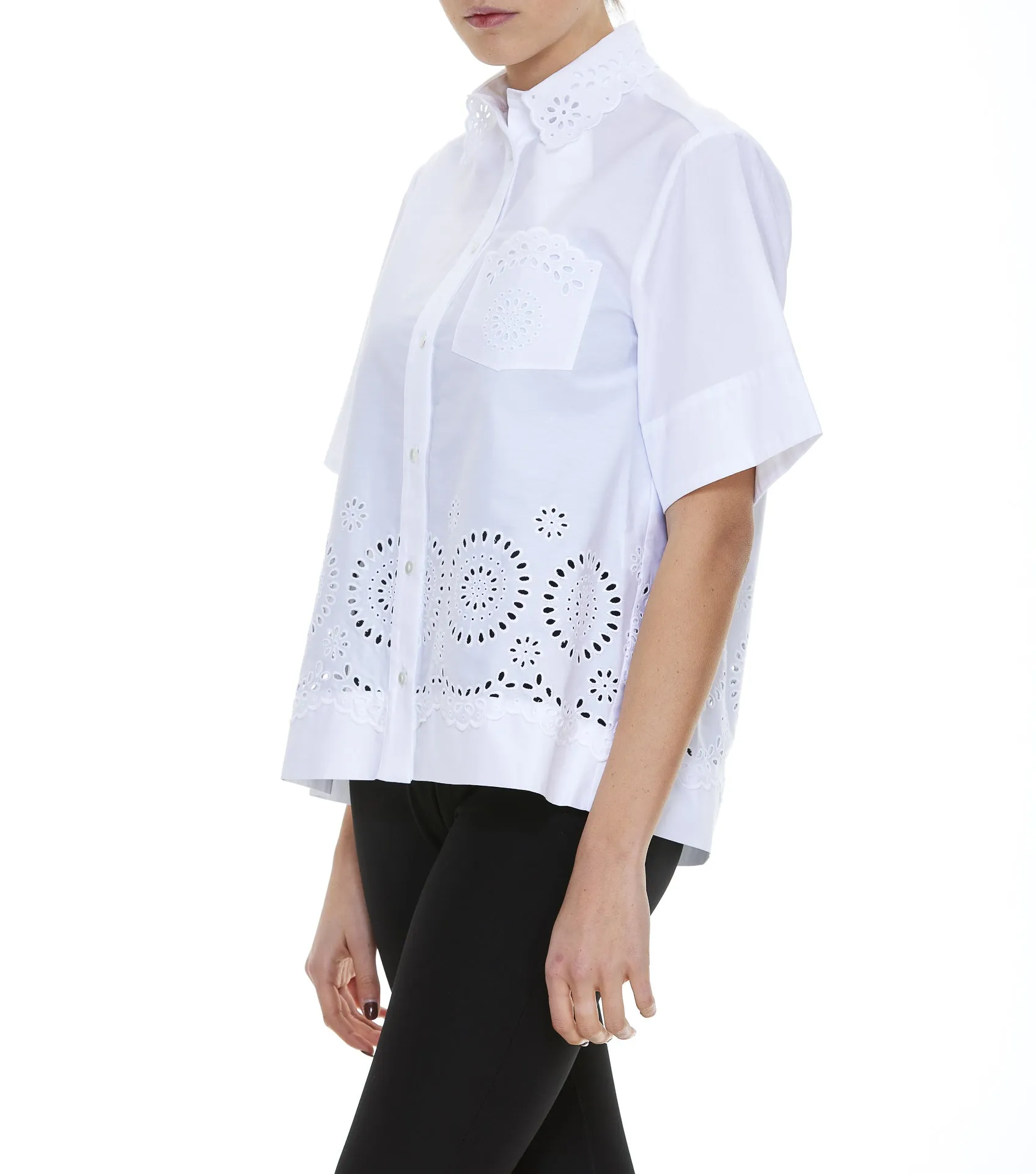 P.A.R.O.S.H. Short-Sleeved Embroidered Shirt