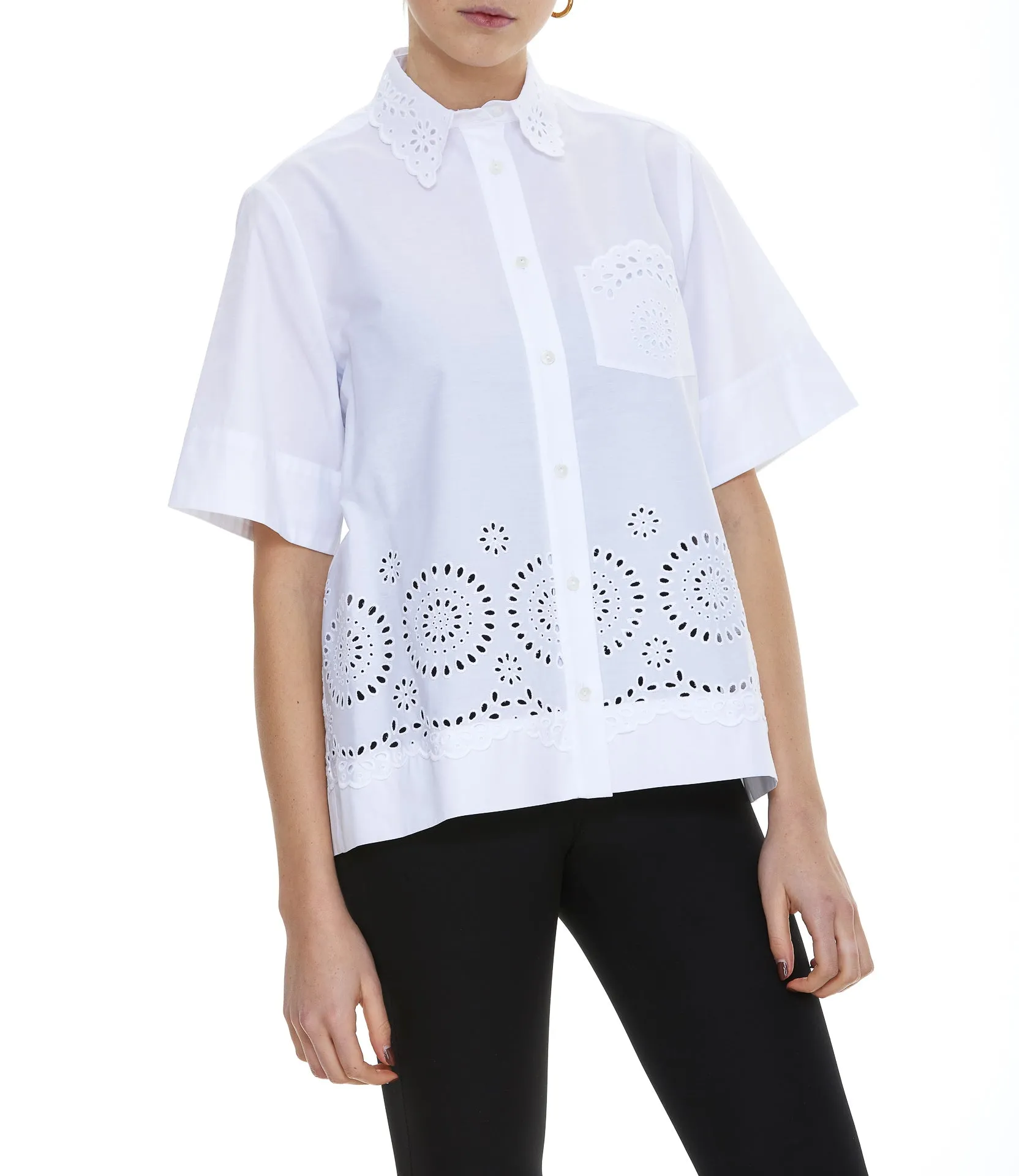 P.A.R.O.S.H. Short-Sleeved Embroidered Shirt