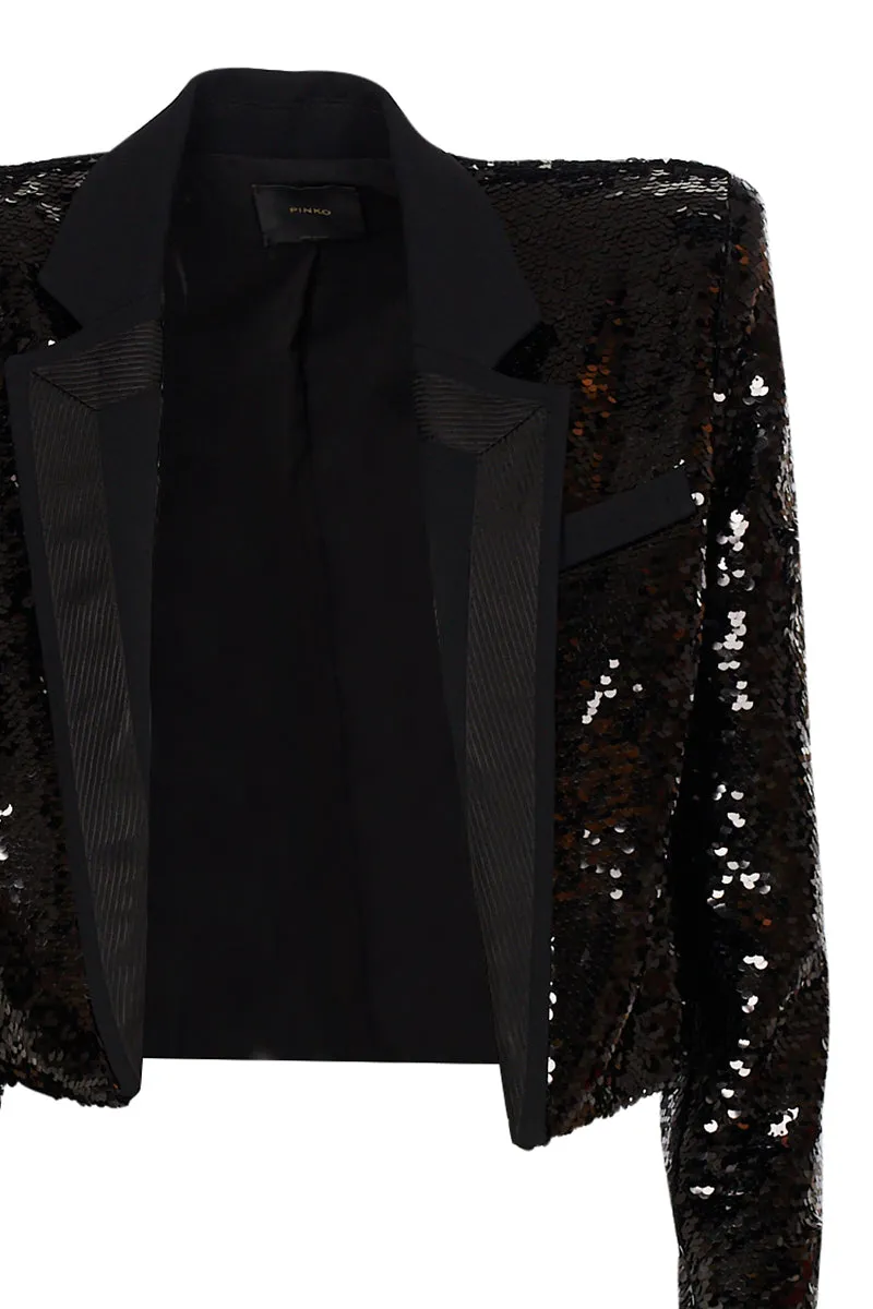 Pinko Allover Sequin Embellished Jacket