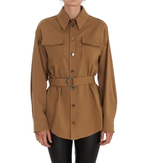 Pinko Belted Shirt Jacket