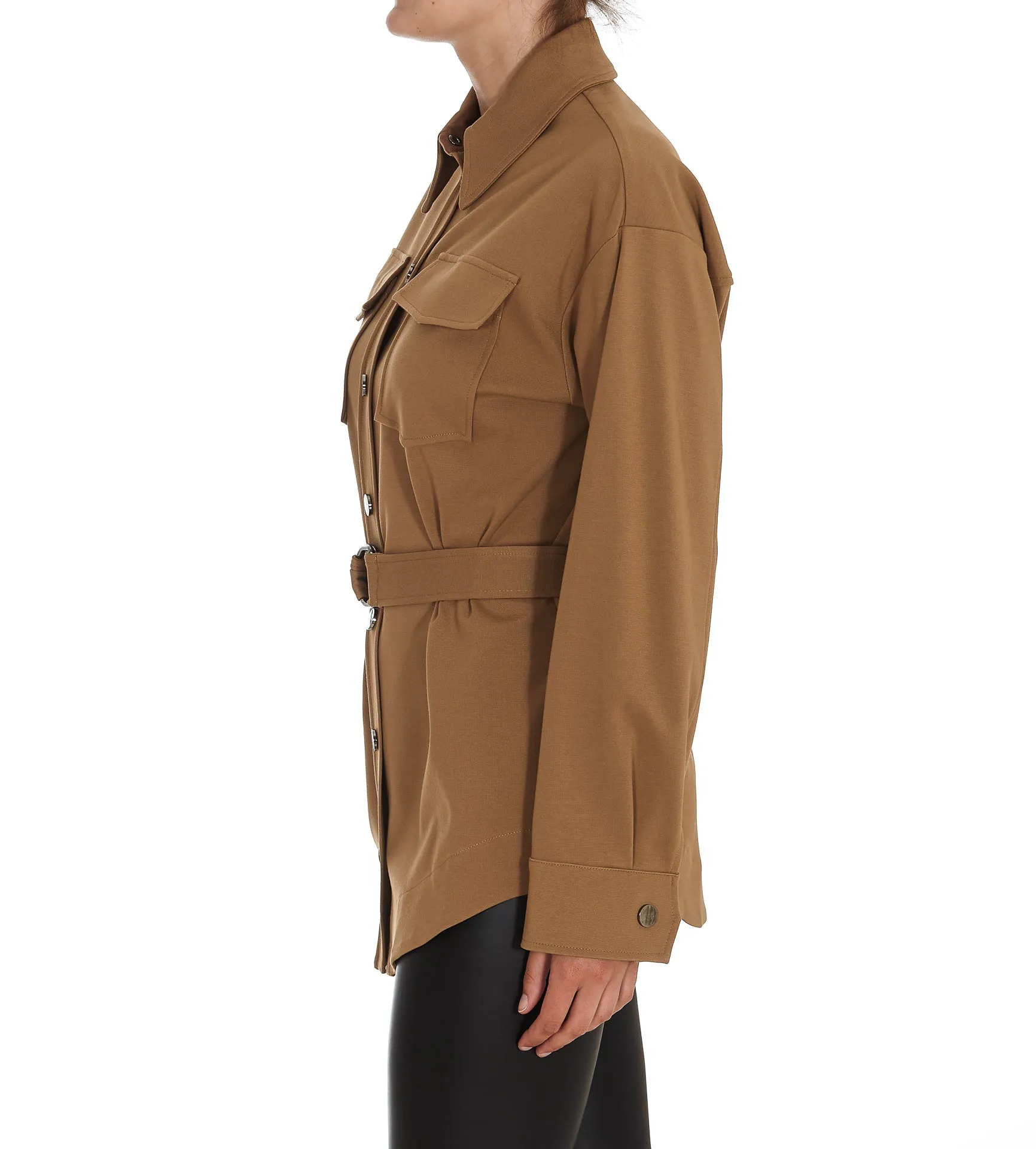 Pinko Belted Shirt Jacket