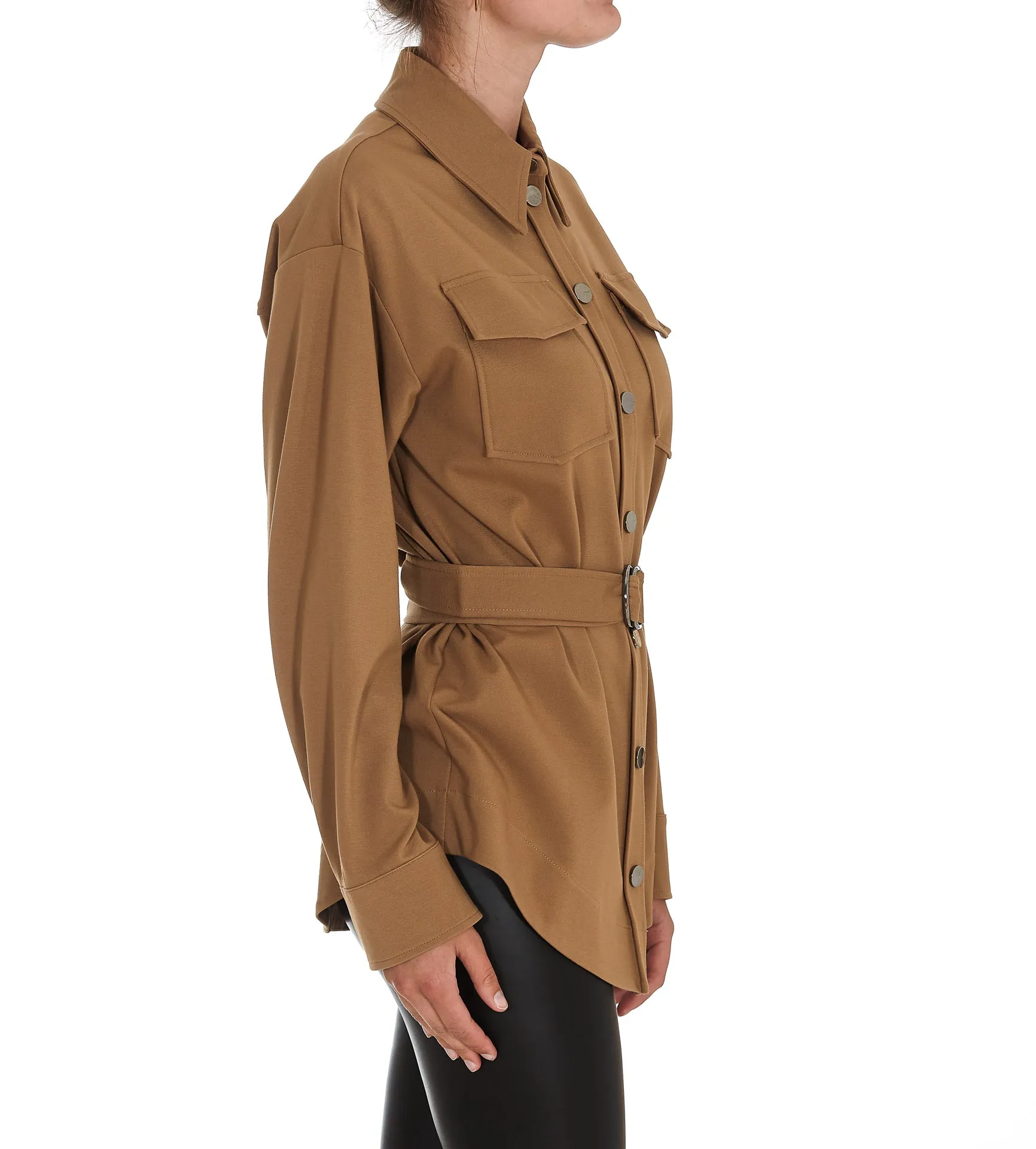 Pinko Belted Shirt Jacket